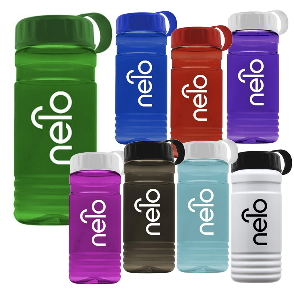 20 oz Recycled rPETE Water Bottle Tethered Lid