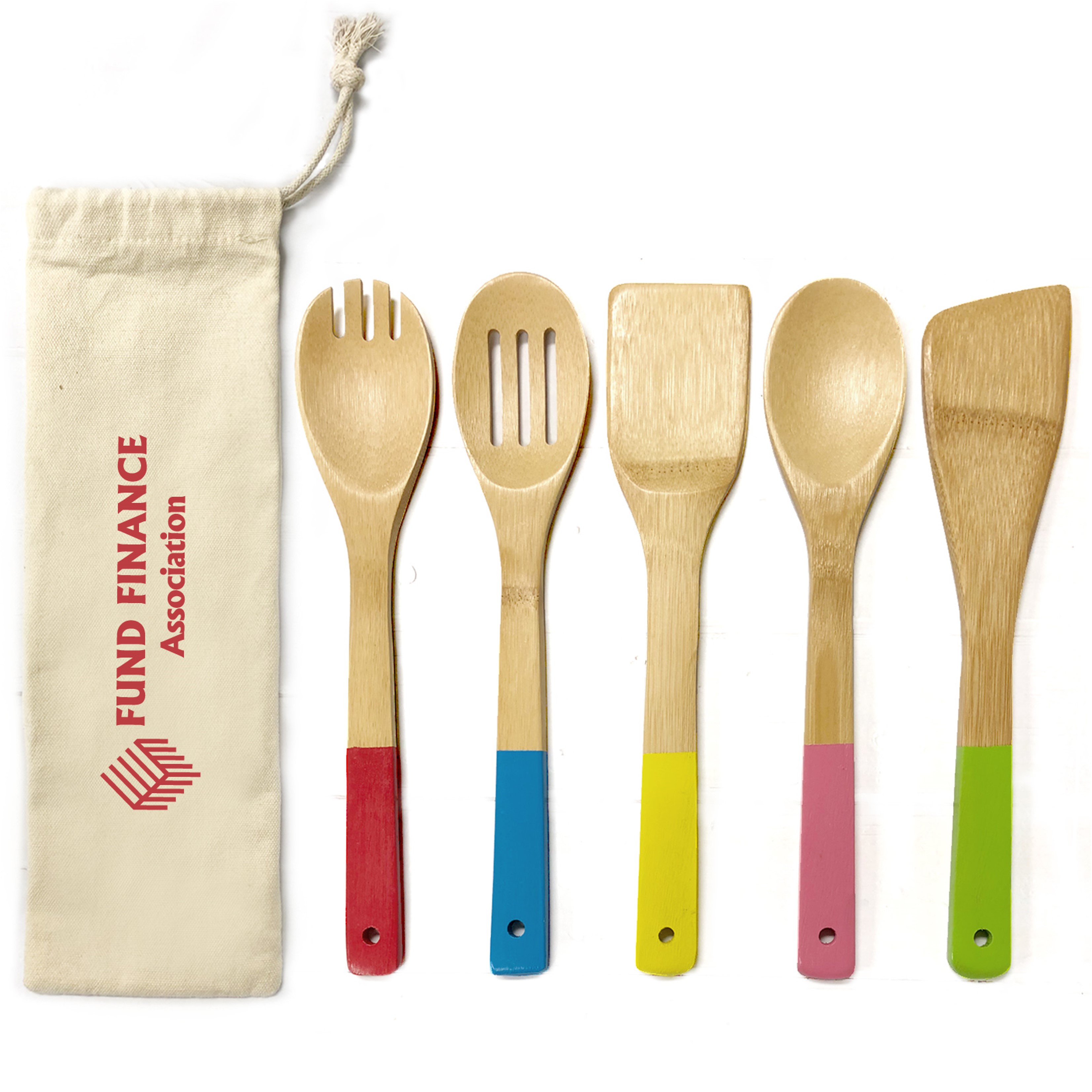 Bamboo Cooking Set in Custom Pouch | Reusable
