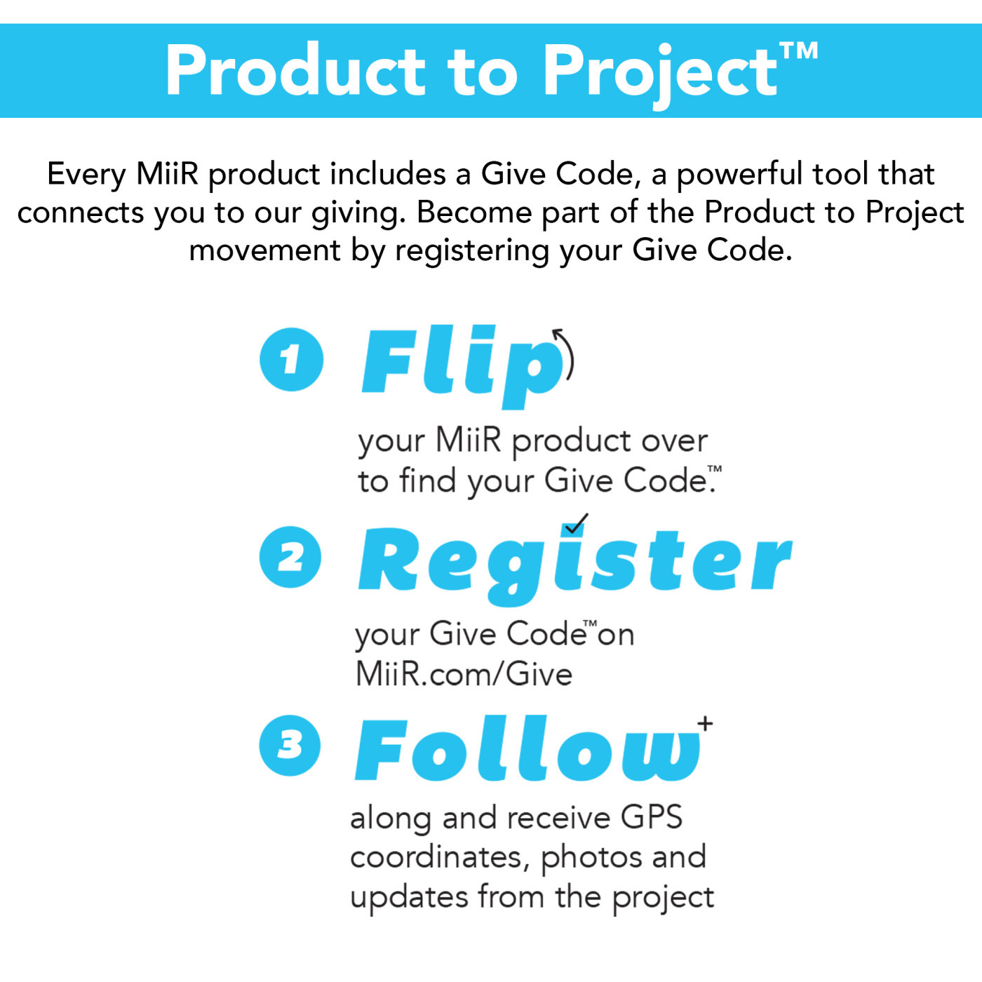 MiiR® Product to Project