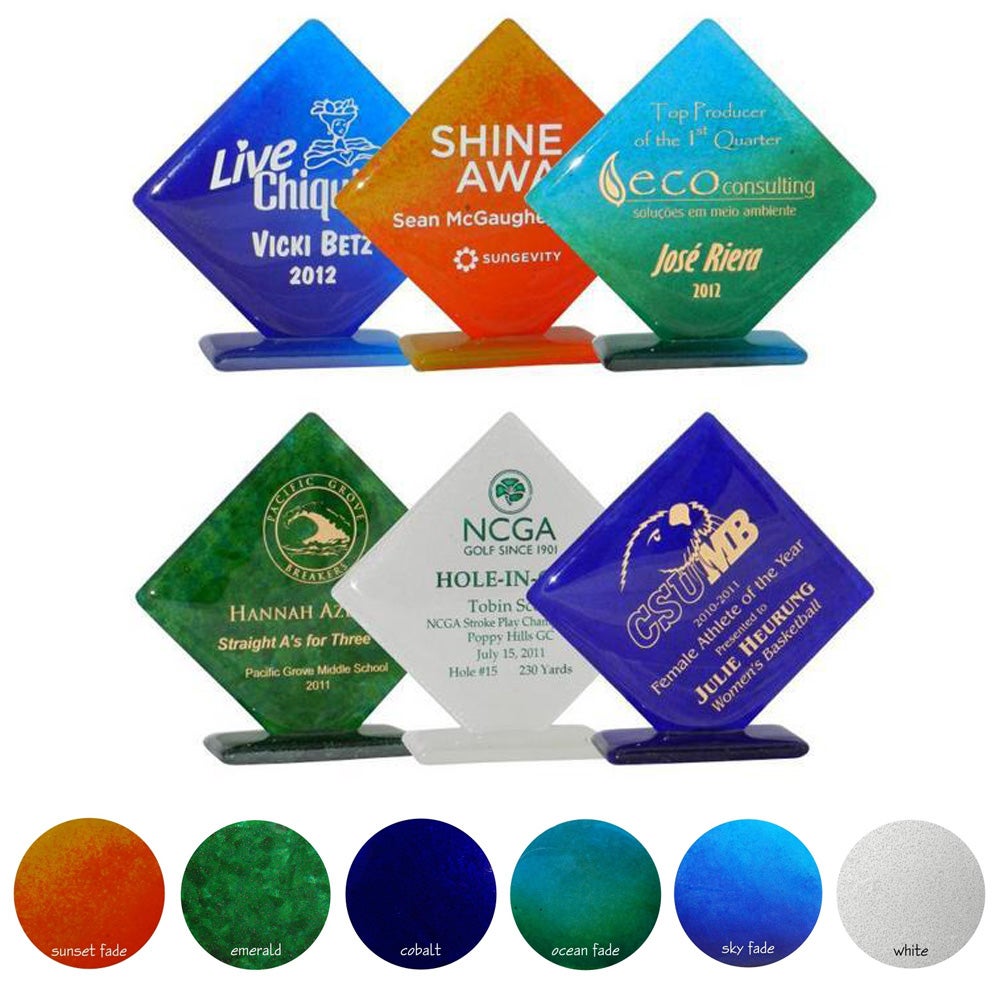 USA Made Recycled Glass 7" Diamond Award