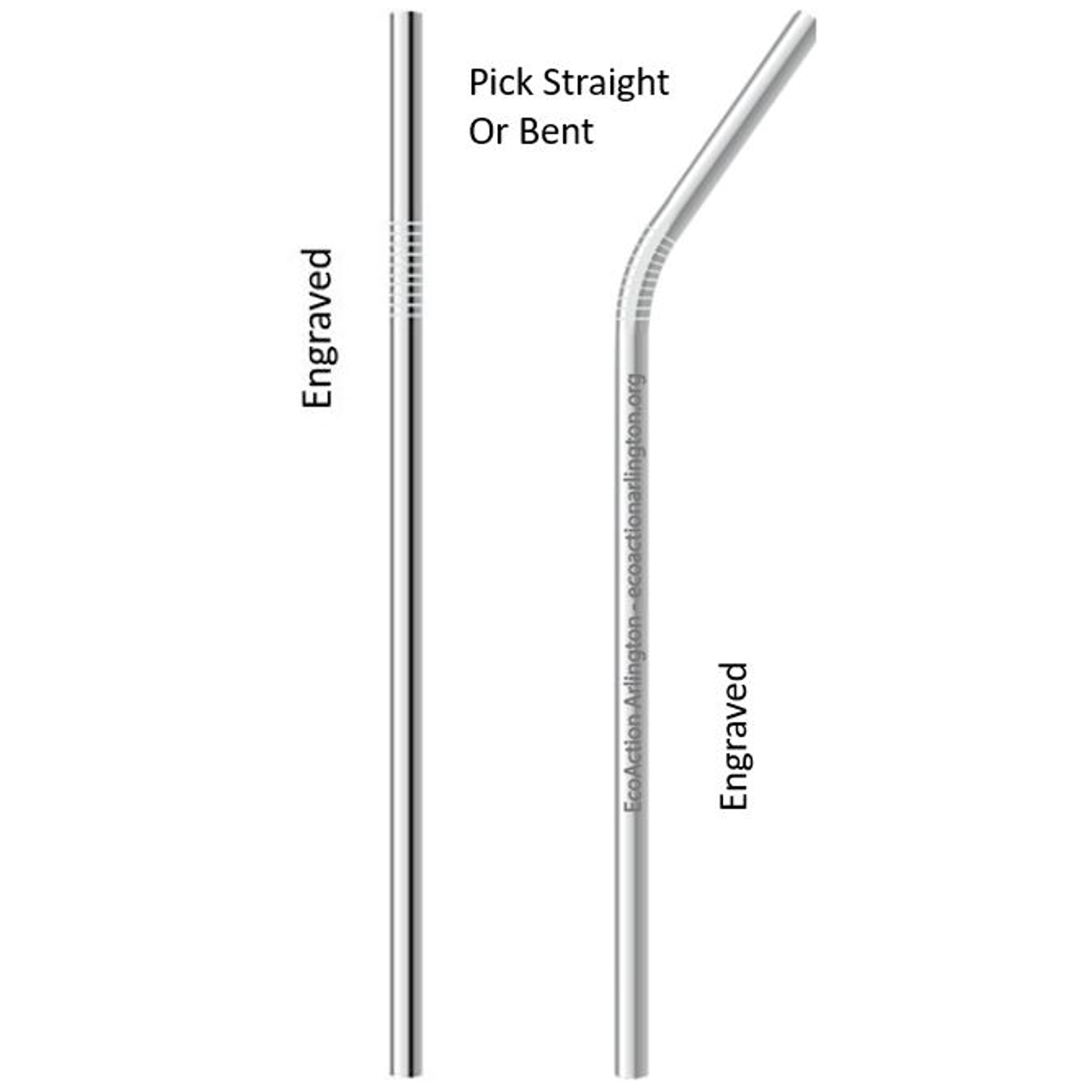 Stainless Steel Straws | Engraved | Reusable