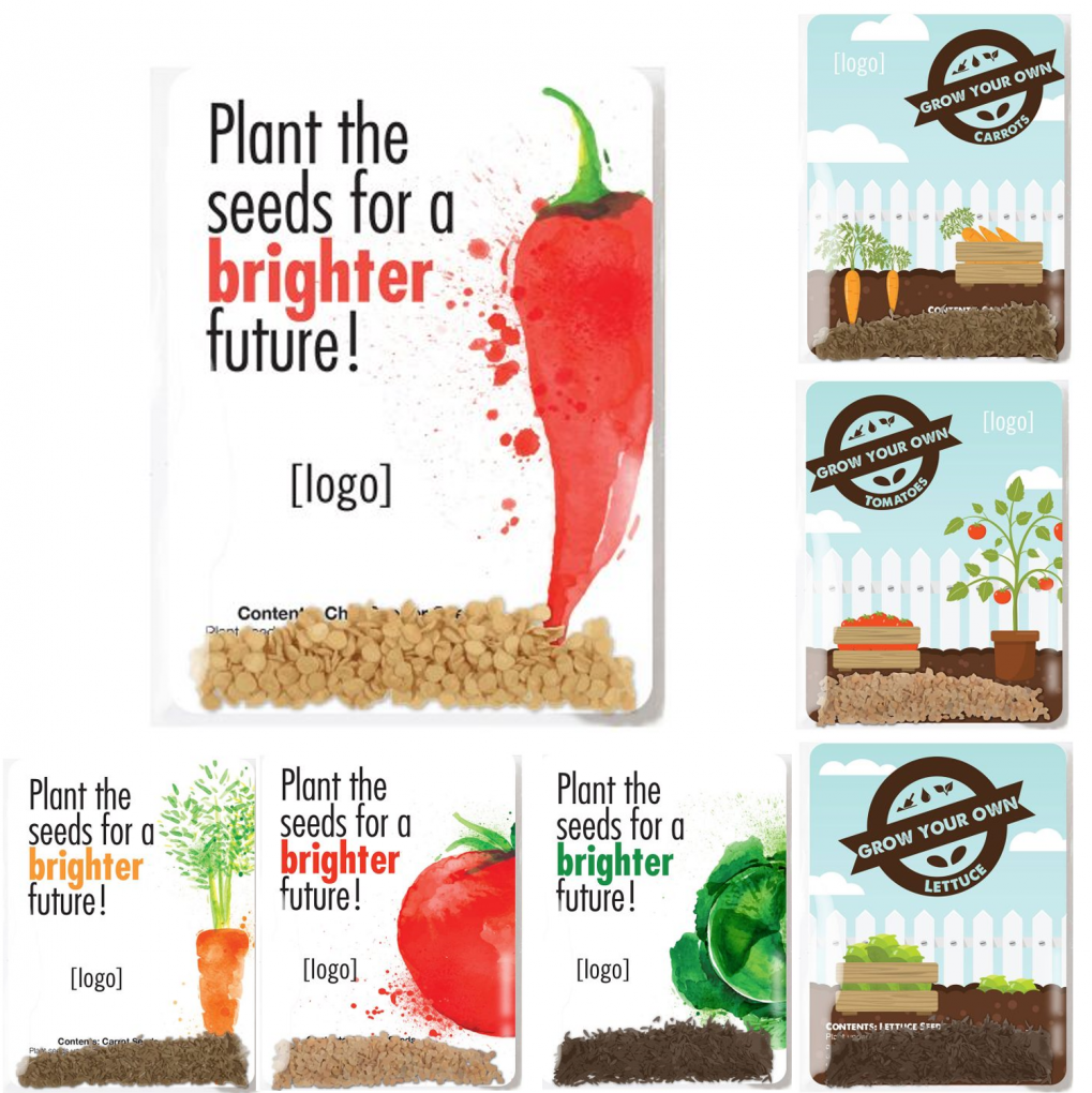 Custom Vegetable Seed Packets USA Made Recycled
