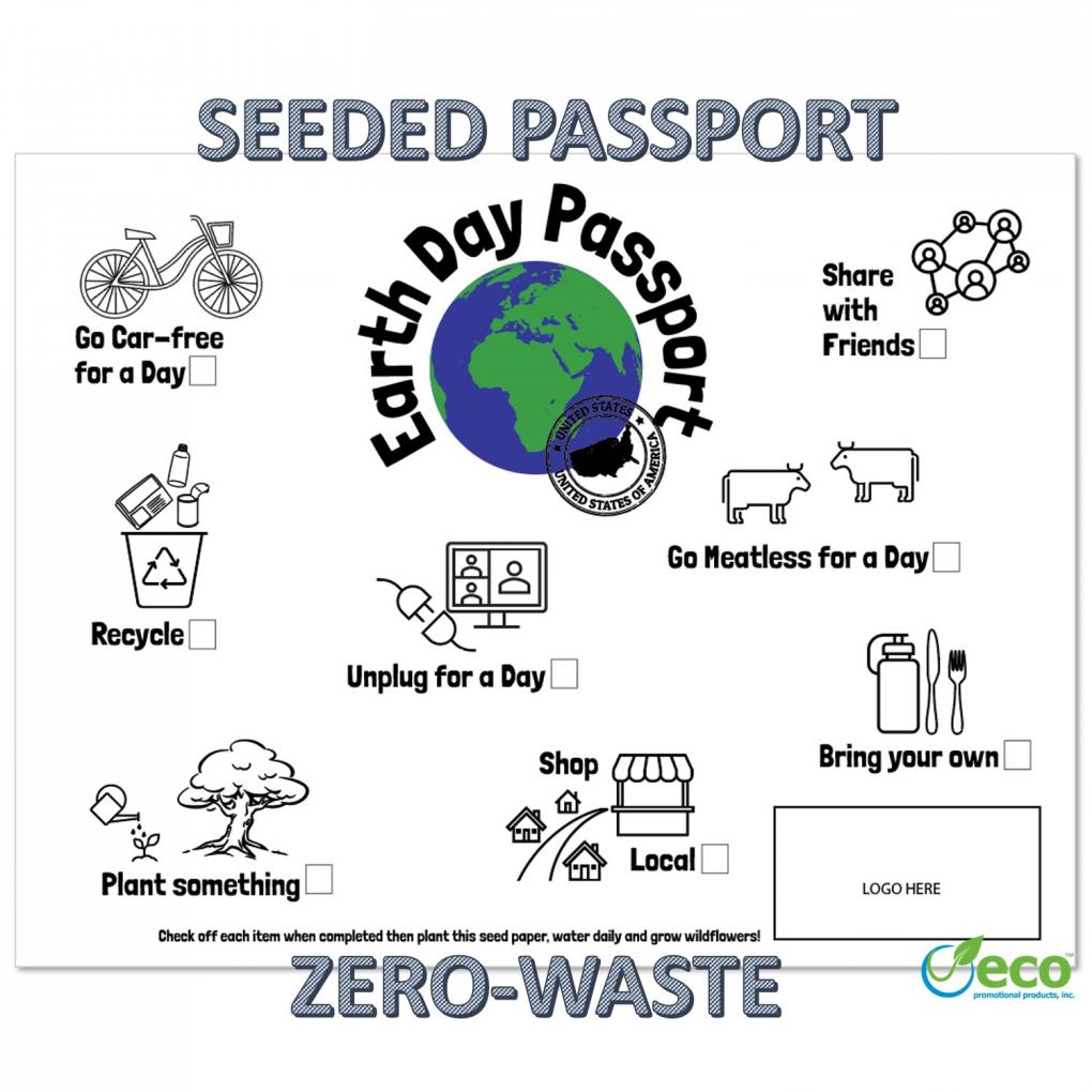 Eco Environmental Seeded Waste-Free Passport | 8x11 | USA Made