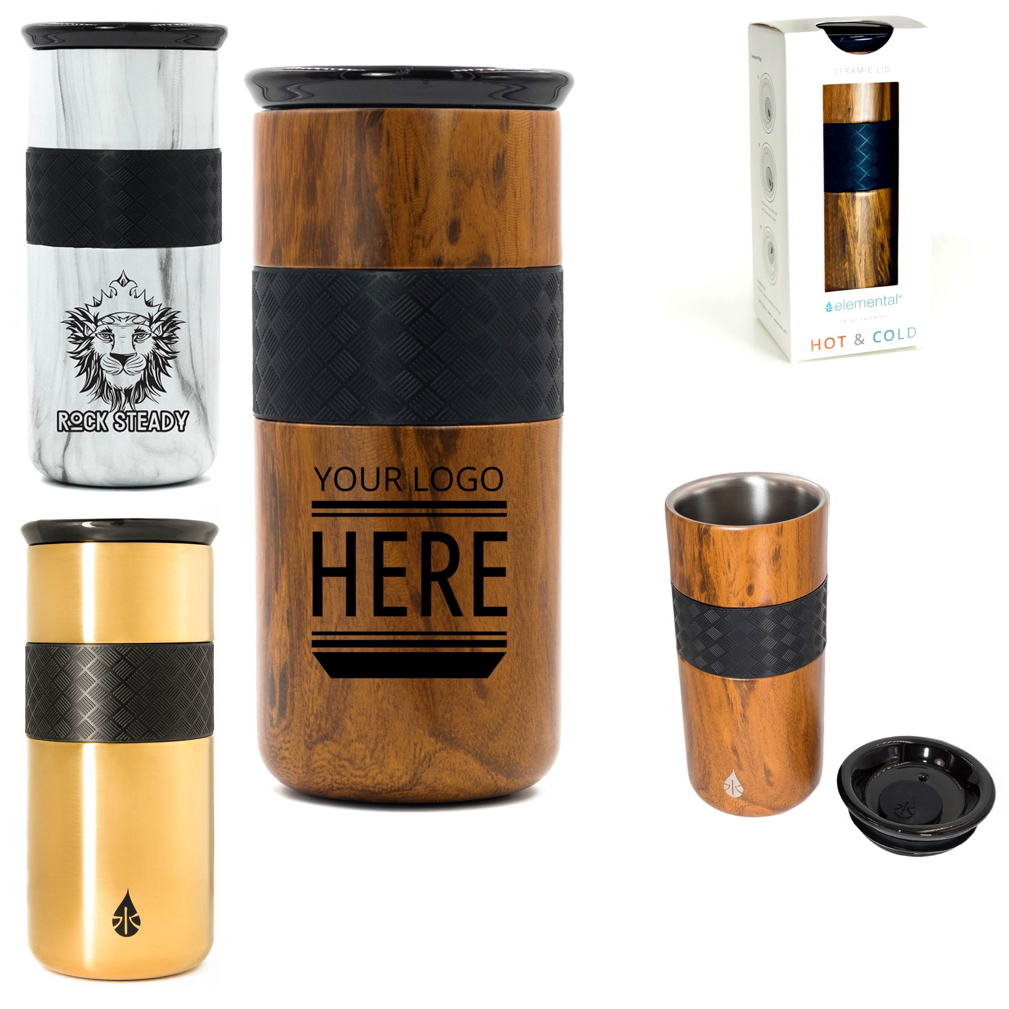Elemental® Patterned Stainless Steel Stainless Tumbler 16 oz
