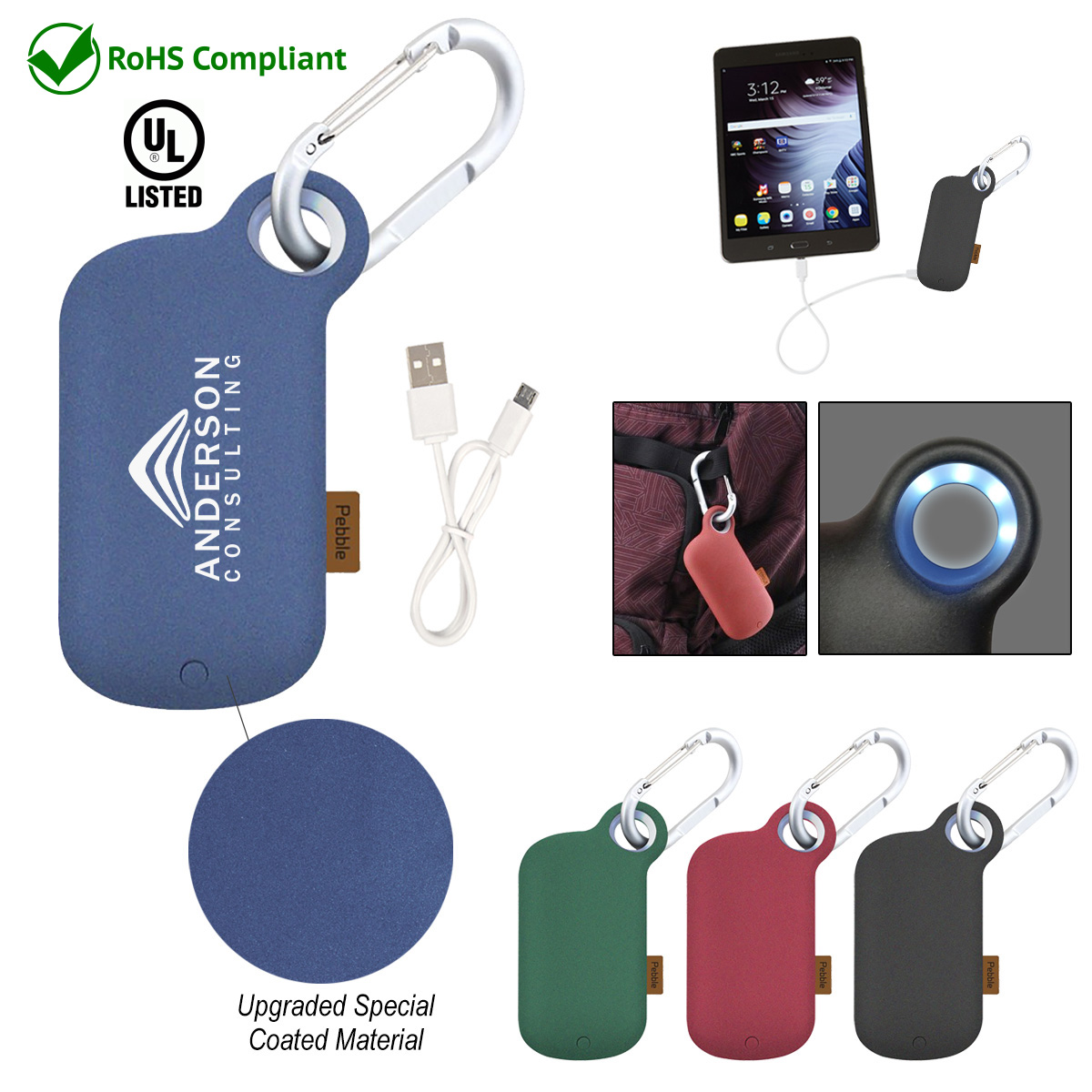 UL Listed Carabiner Power Bank Promotional Power Banks