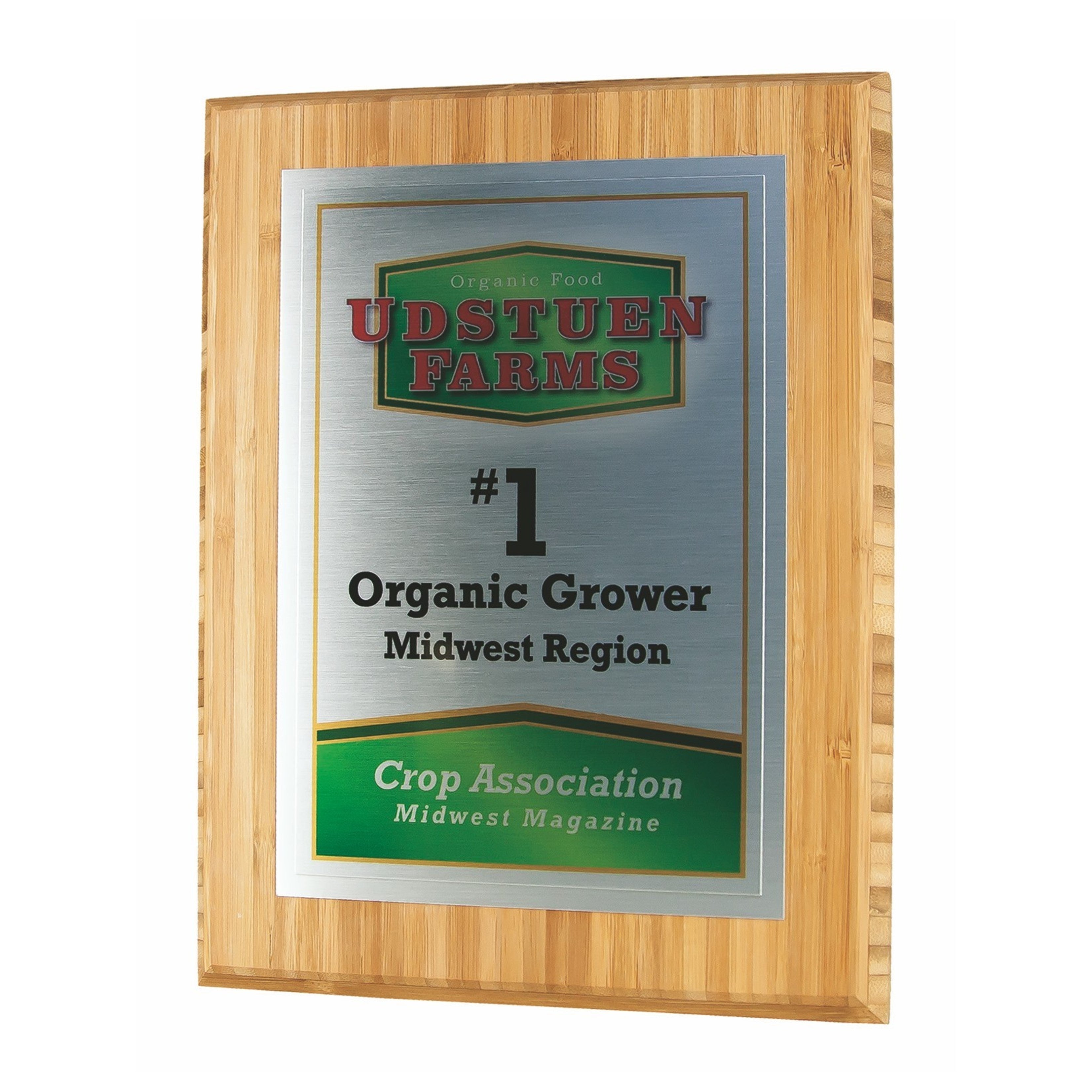 Recognition Awards | USA Made | Bamboo & Aluminum Plaque - 9x12