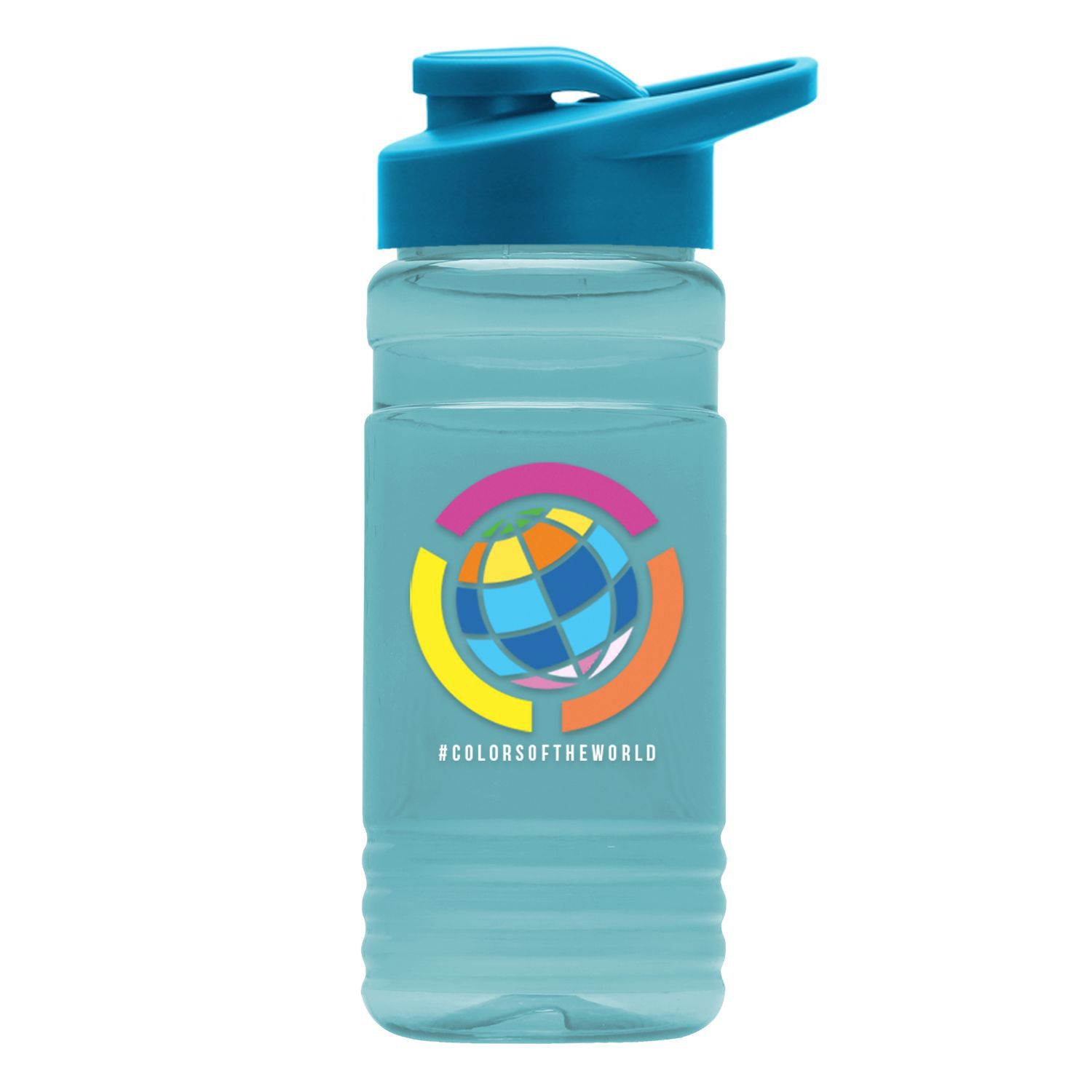 20 oz. Recycled PETE Bottle With Drink-Thru Lid Full Color