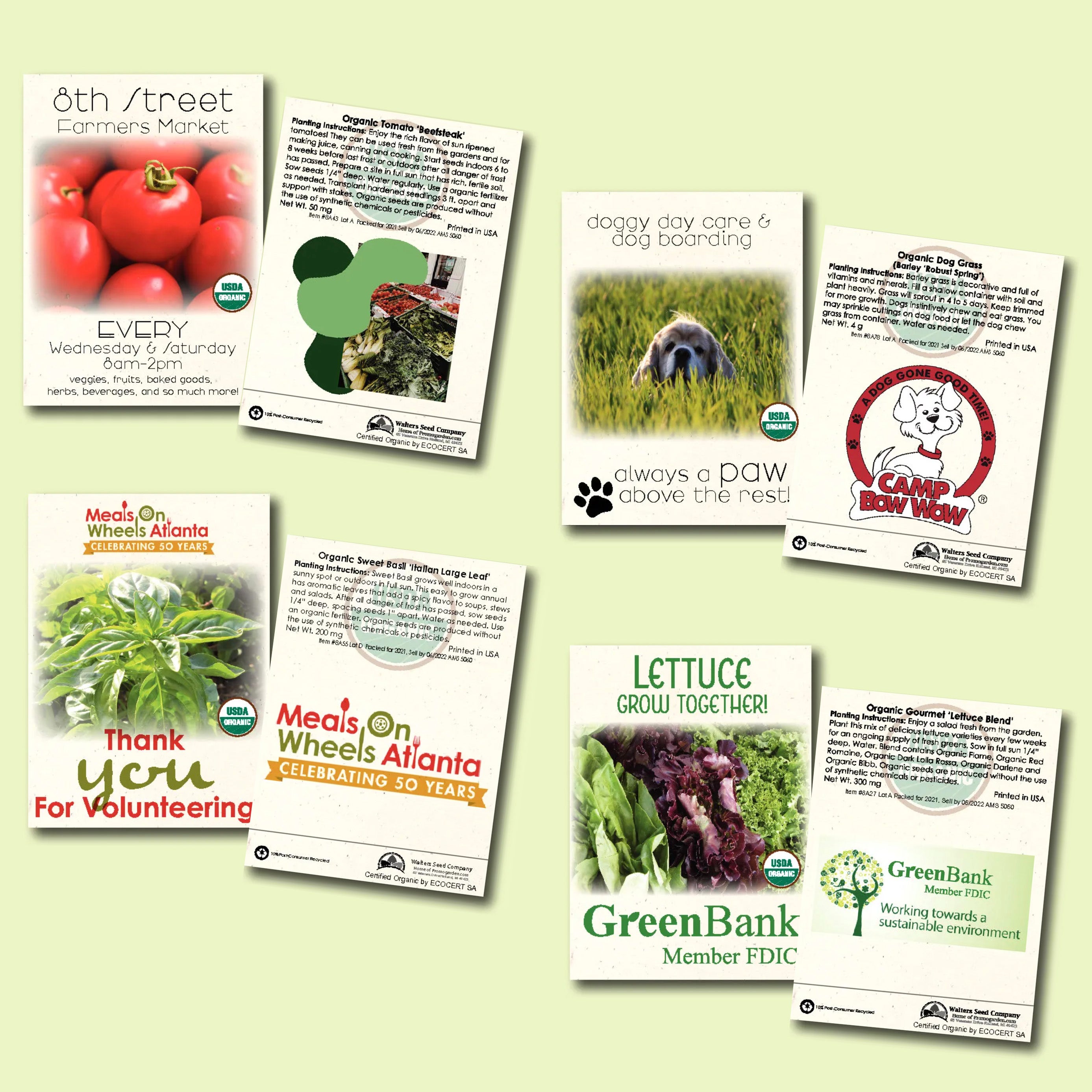 Custom Seed Packets | USA Made | Organic 