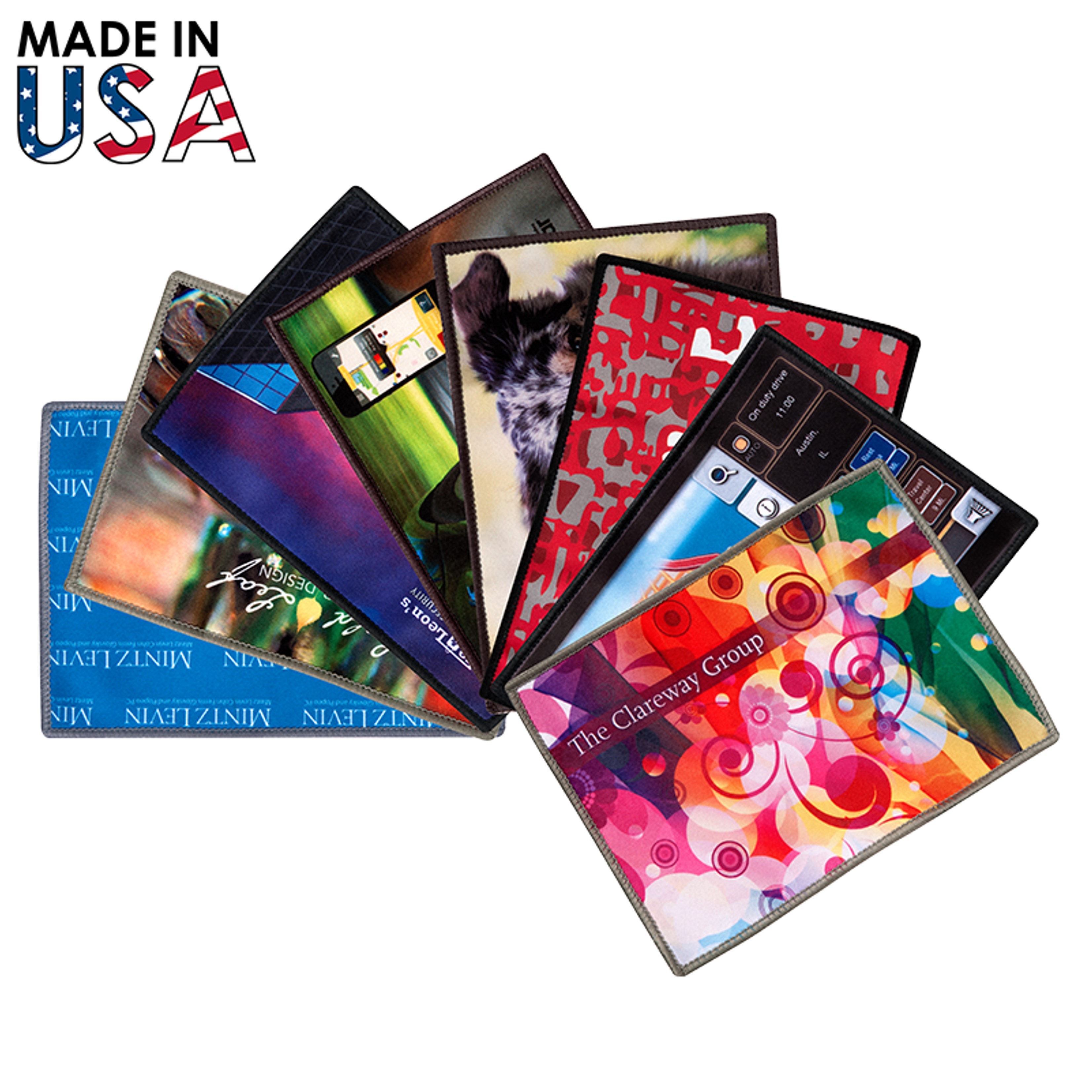 Microfiber Cleaning Cloth | Full Color | USA Made | 5 x7