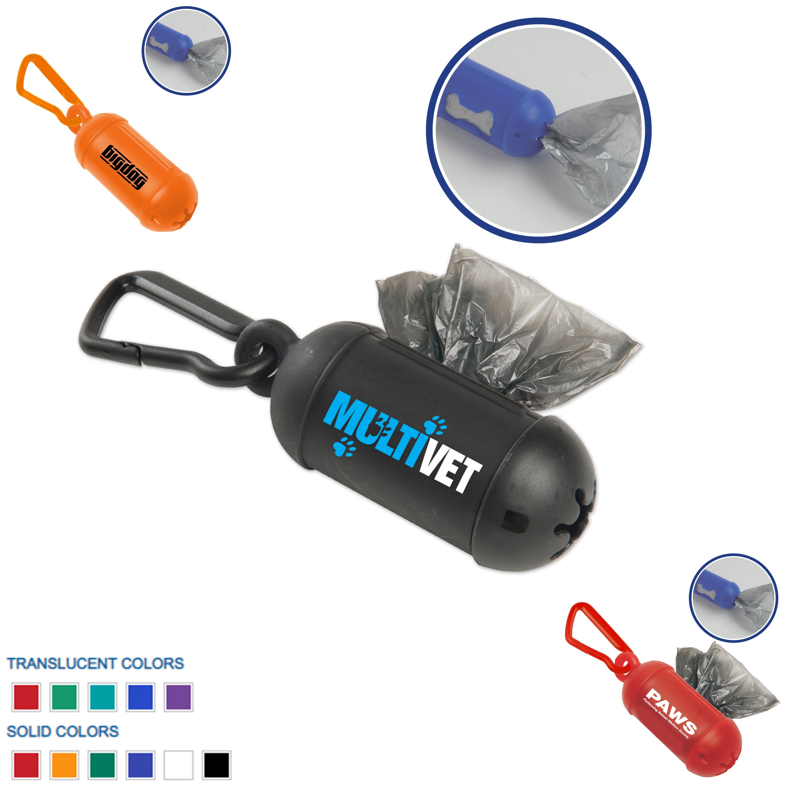 USA Made Dog Bag Dispenser with Carabiner