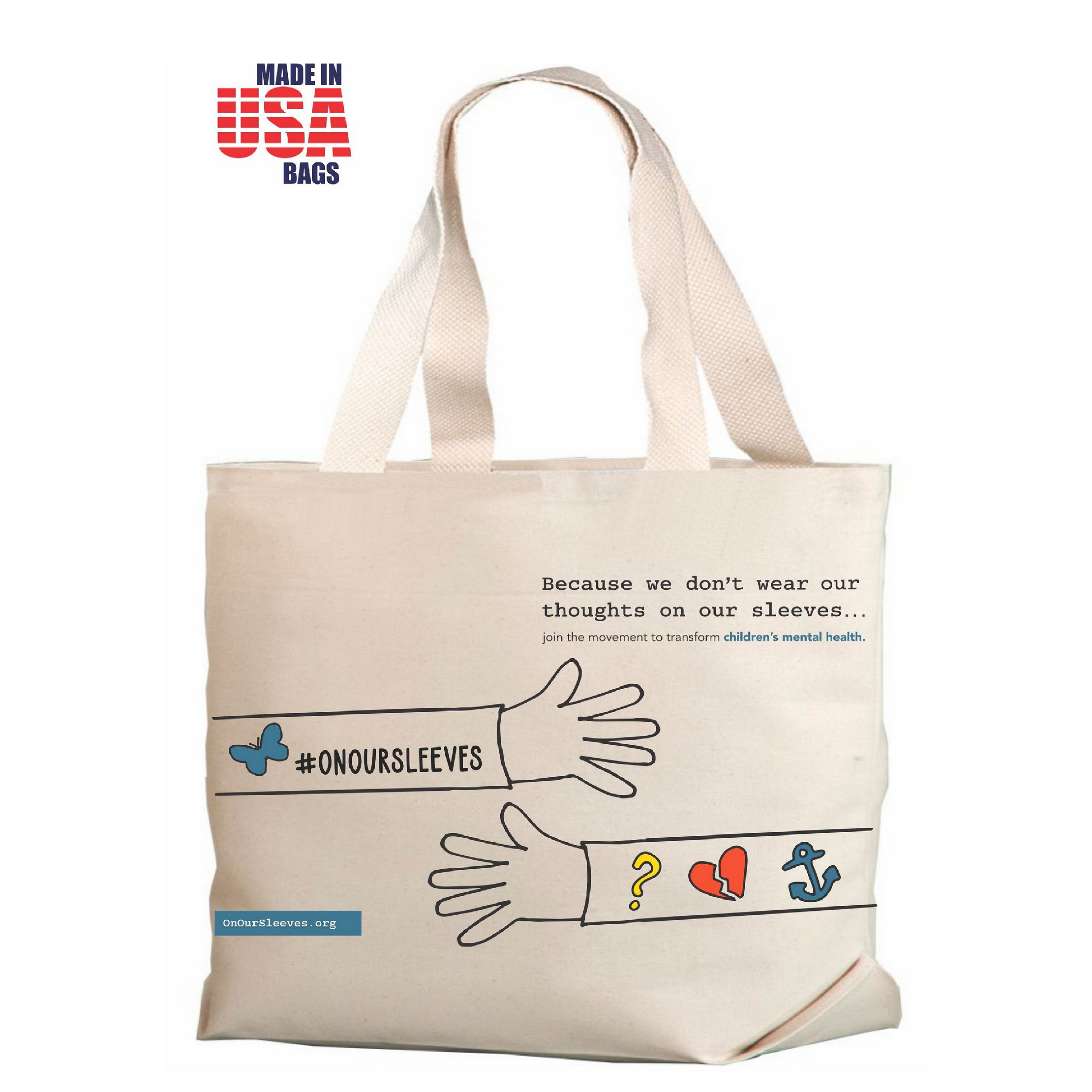 USA Made 100% Cotton Canvas Tote | 12 oz | 18x14x6