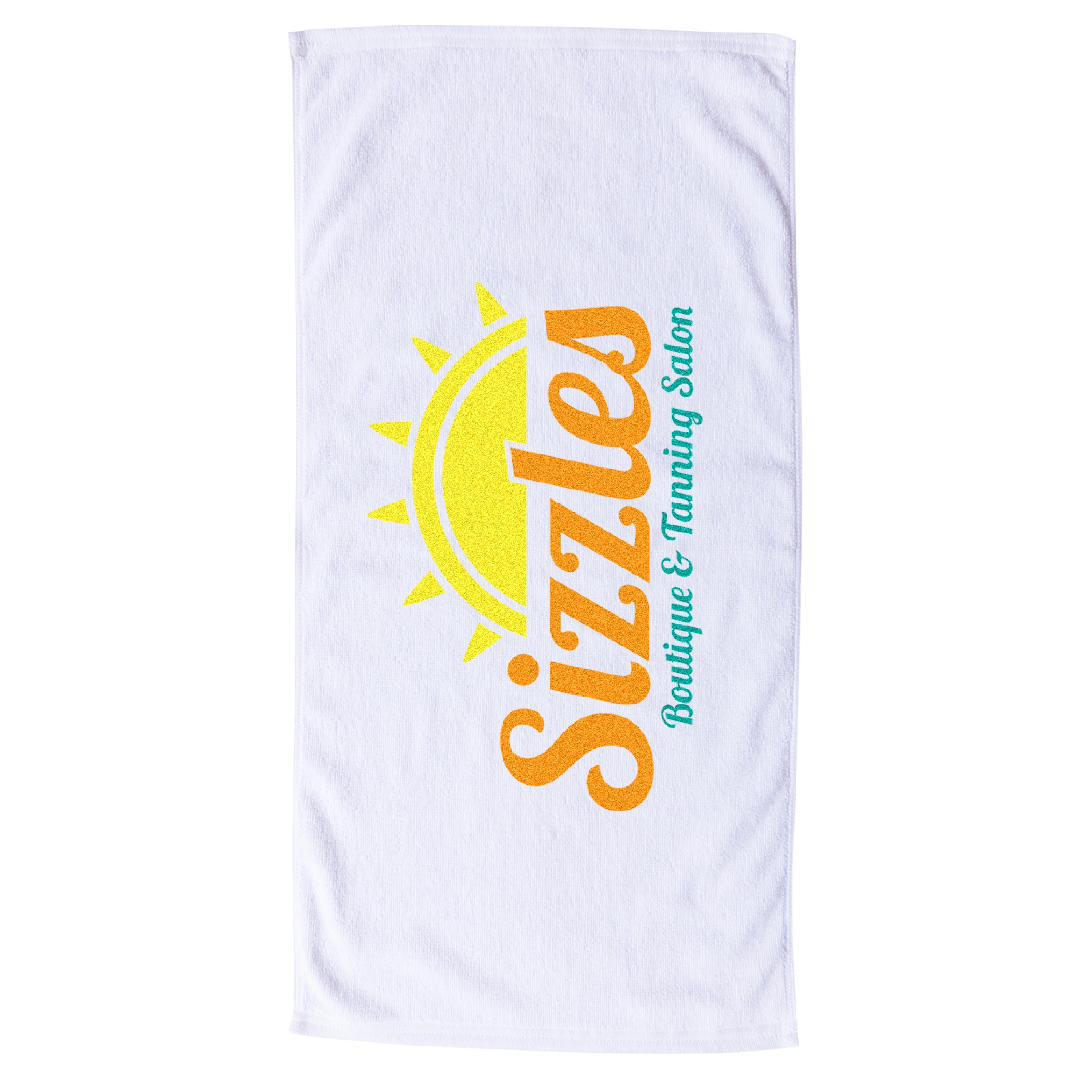 USA grown 30x60 custom promotional White beach towel