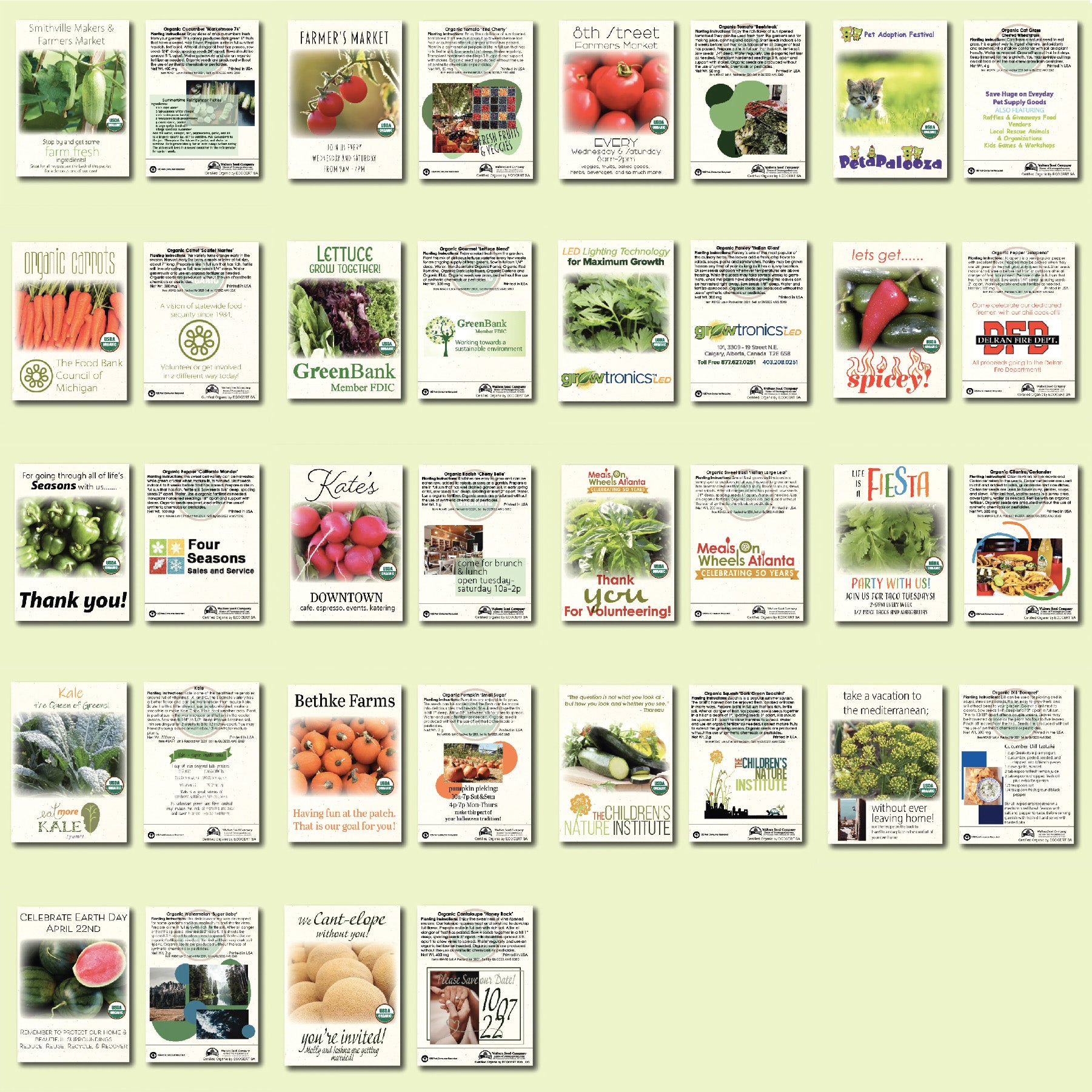 Custom Seed Packets | USA Made | Organic 