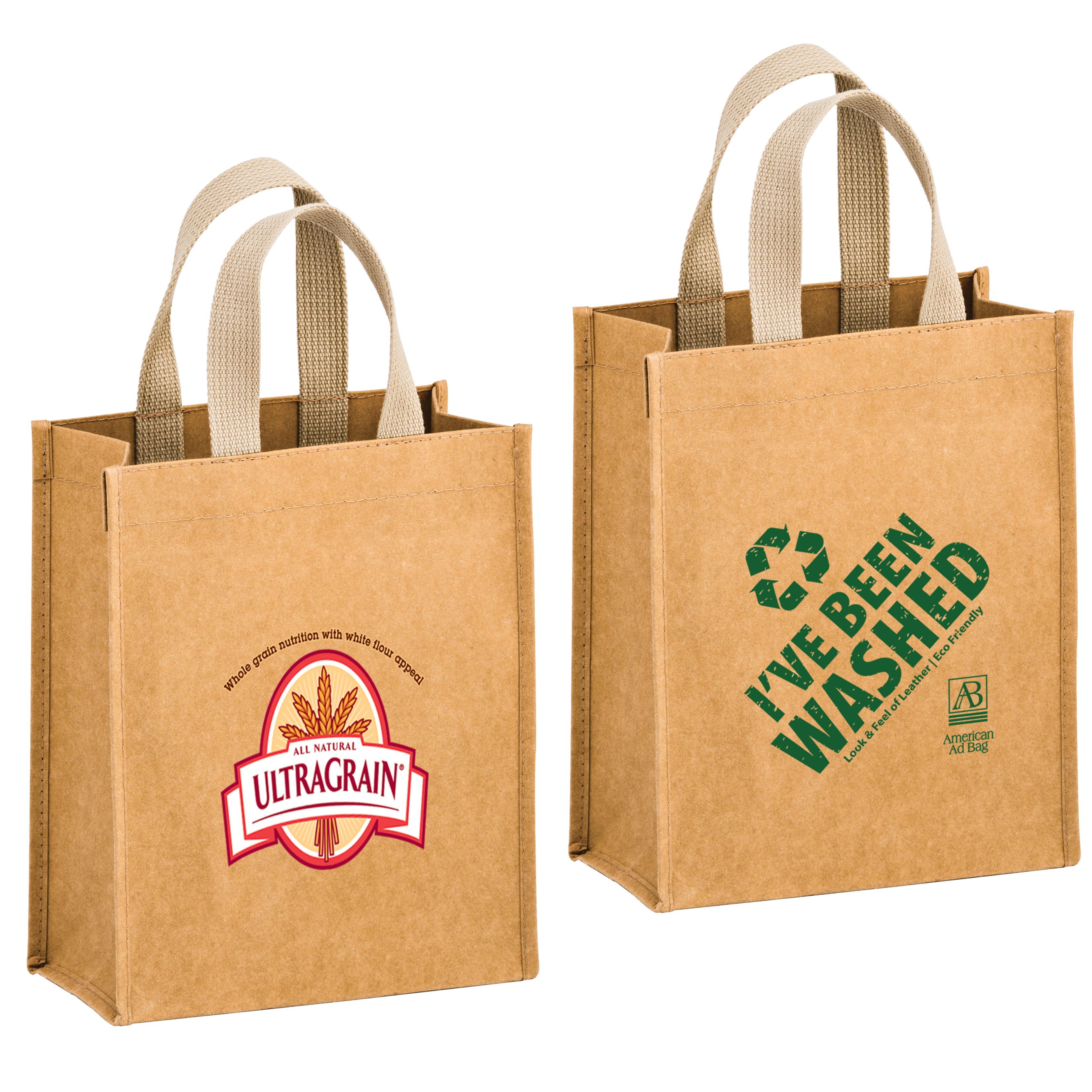 Kraft Paper Tote Bag | Web Handle | 8x4x10