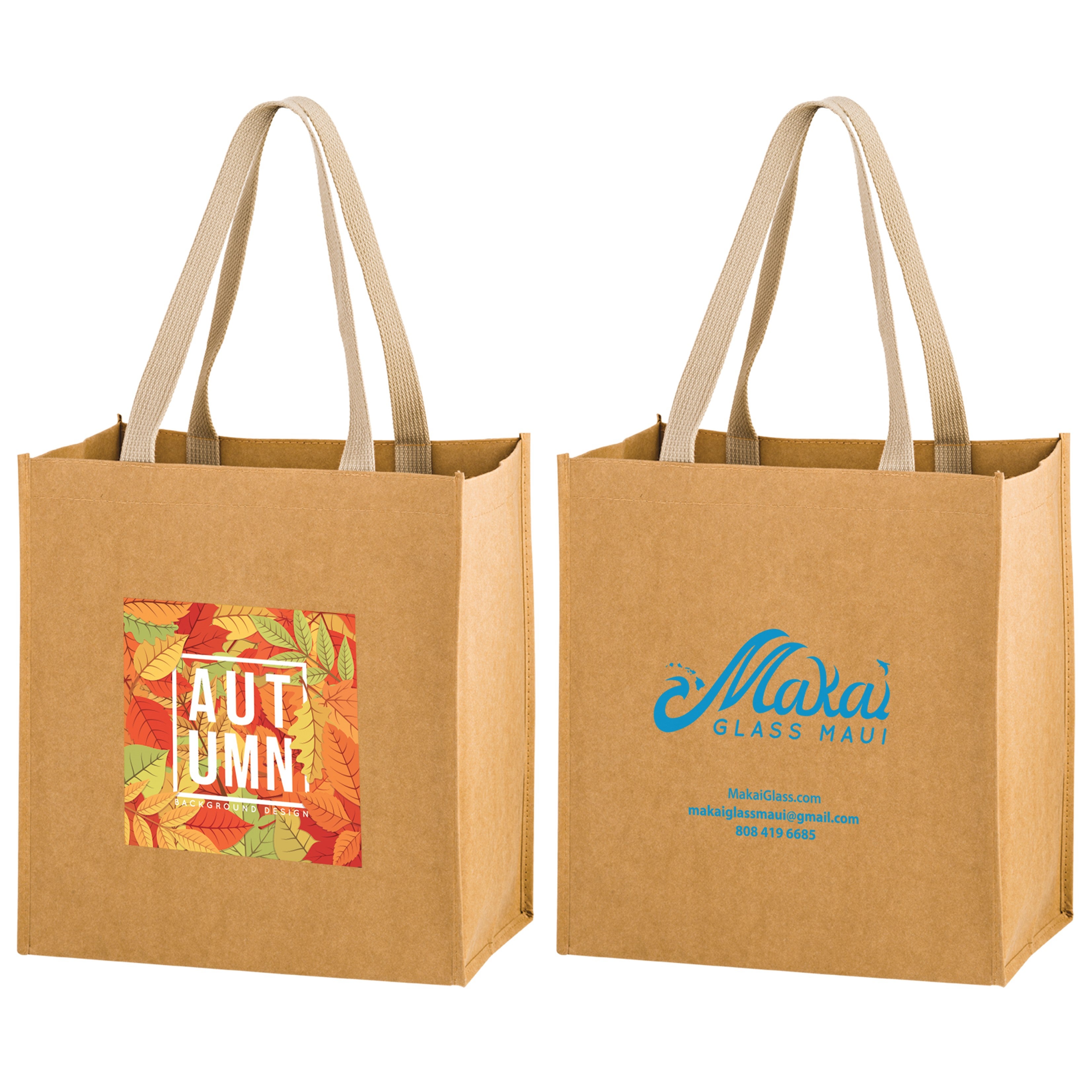 Kraft Paper Tote Bag | Web Handle | 12x8x13