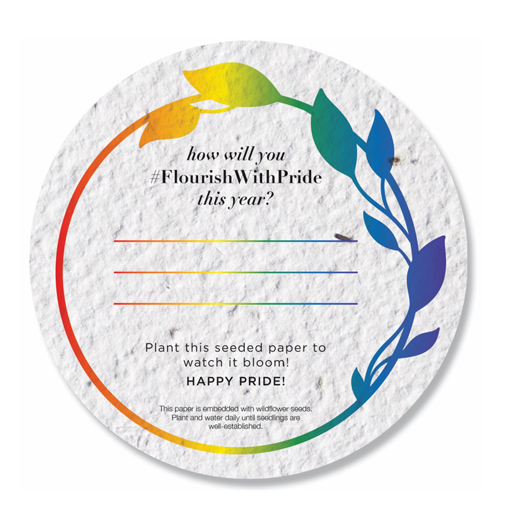 pride month recycled seeded plantable coasters