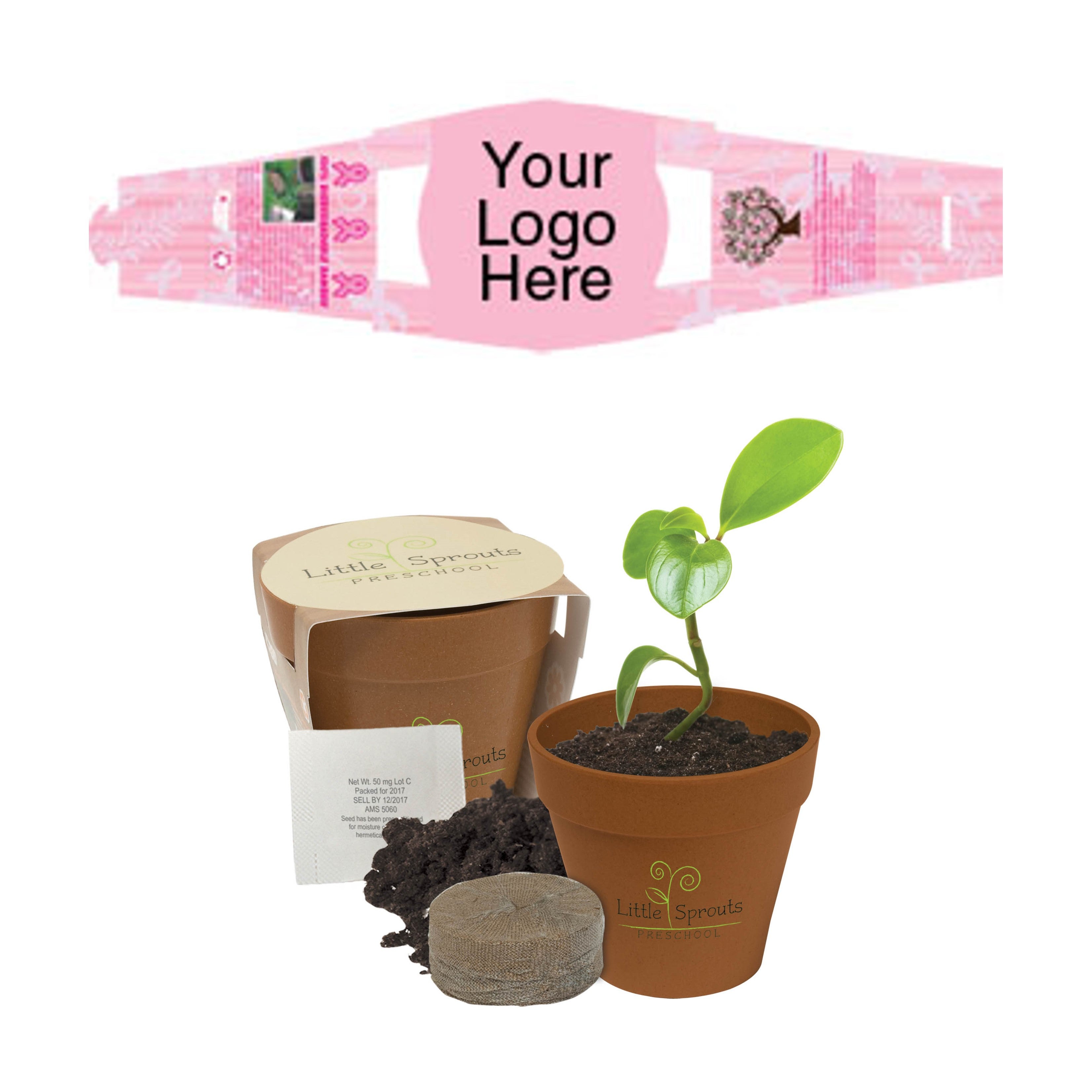 Breast Cancer Awareness Planter Kit Seeded Promotional Product Breast Cancer Awareness Promos