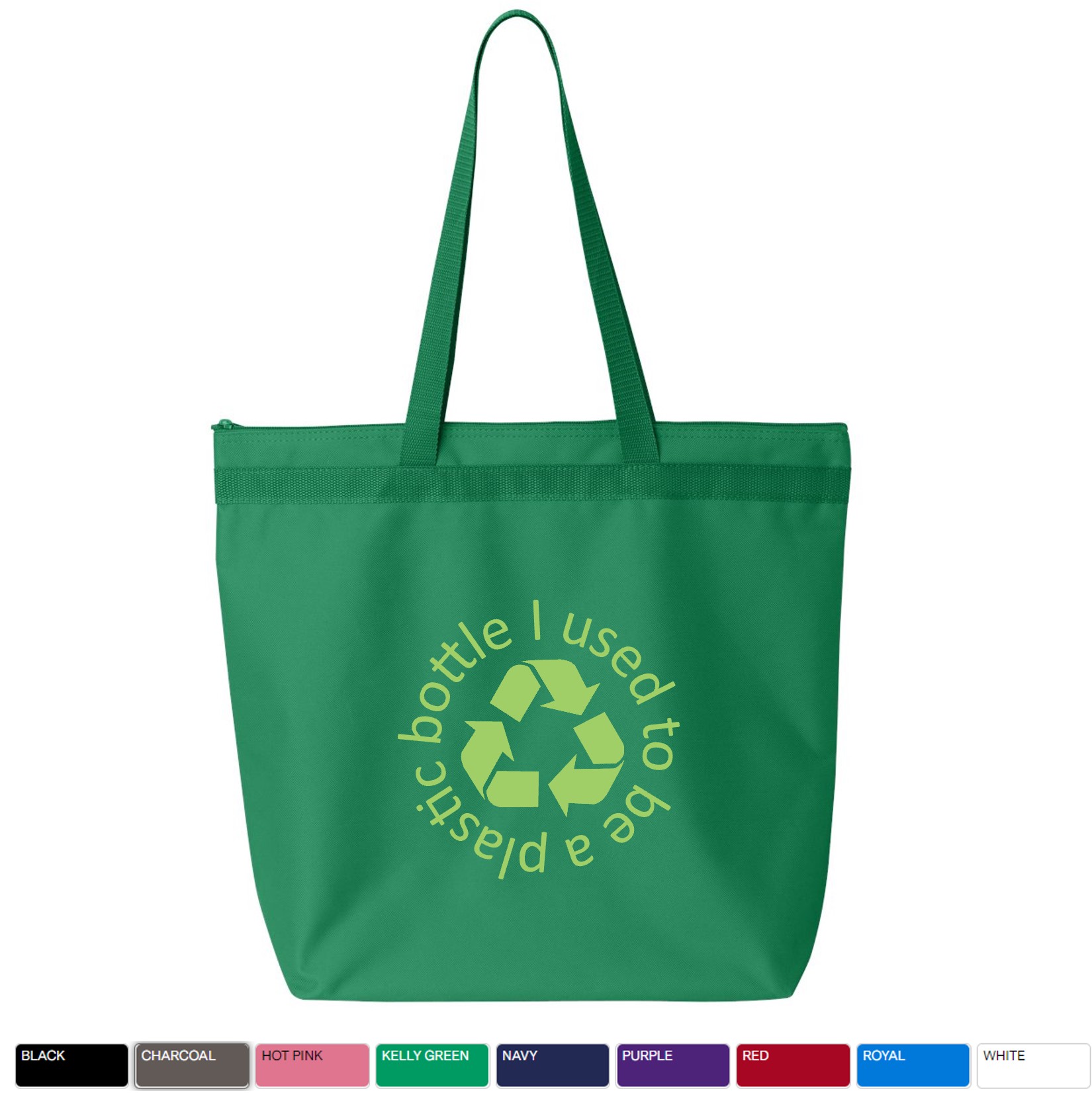 18x16 Custom recycled imprinted branded eco promo bag