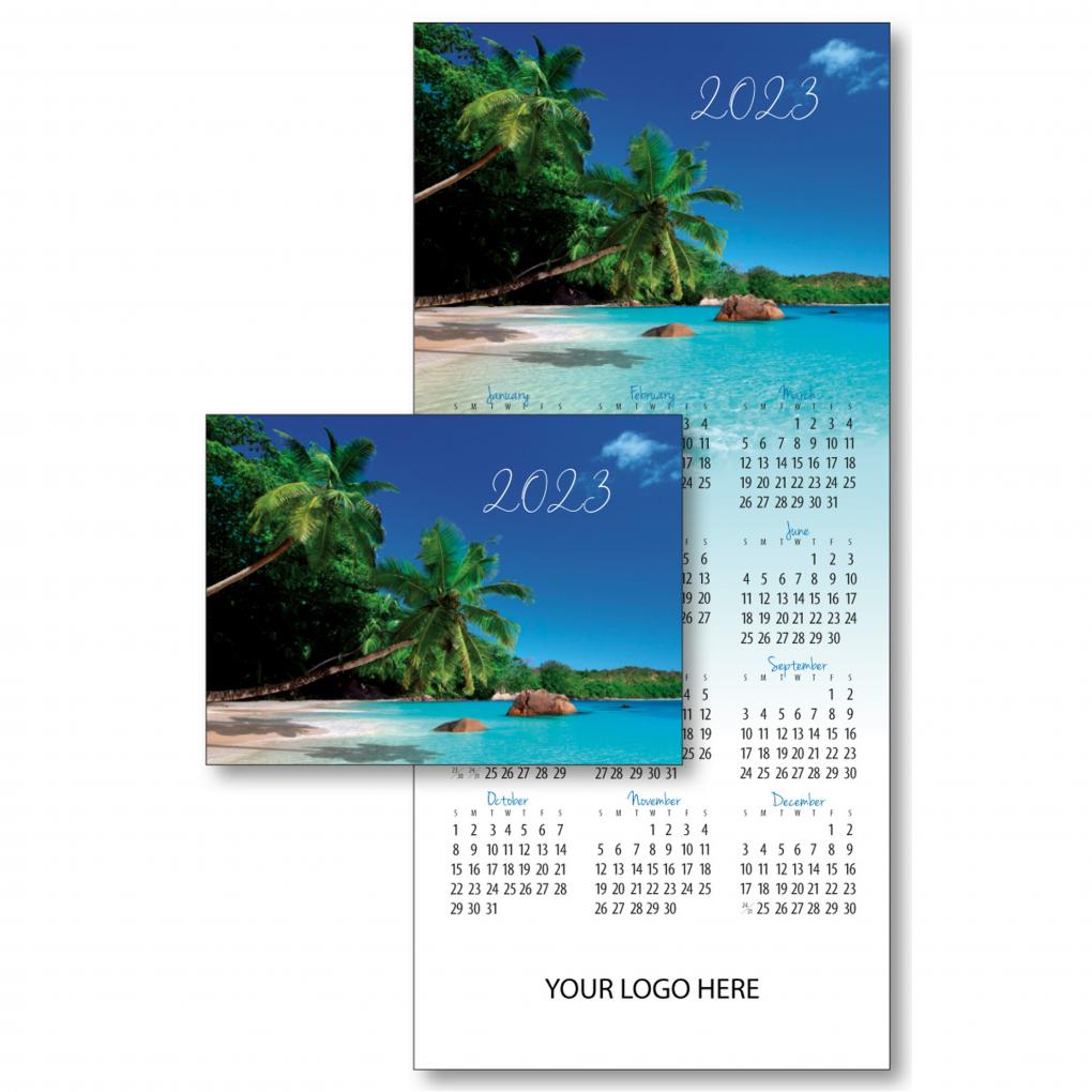 Eco Tropical Getaway Calendar Holiday Card USA Made