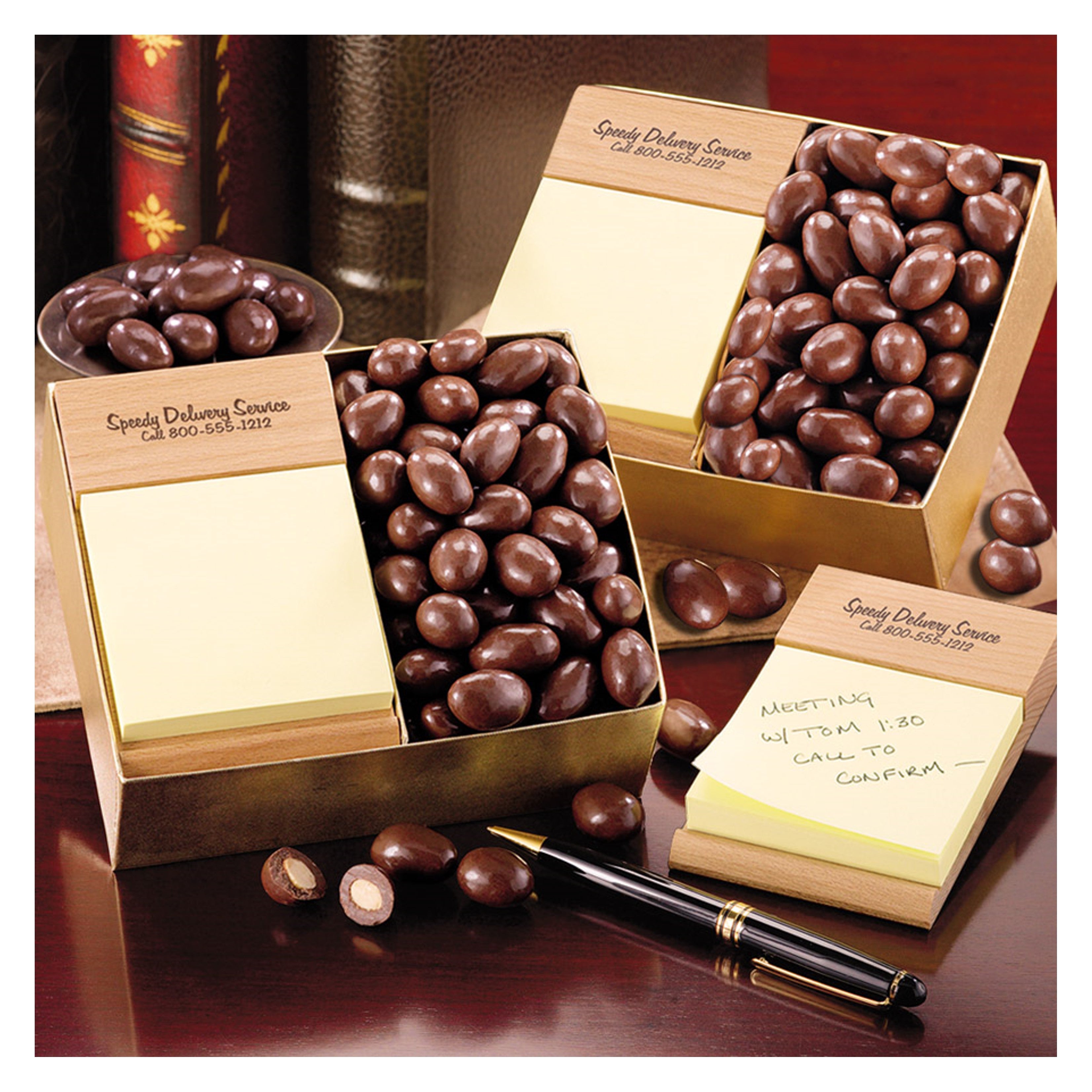 Sticky Note Holder with Almonds | USA Made