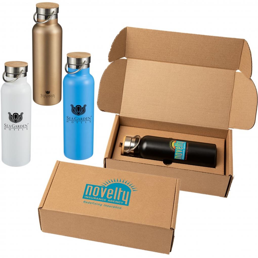 Insulated Stainless Steel Water Bottle in Custom Gift Box