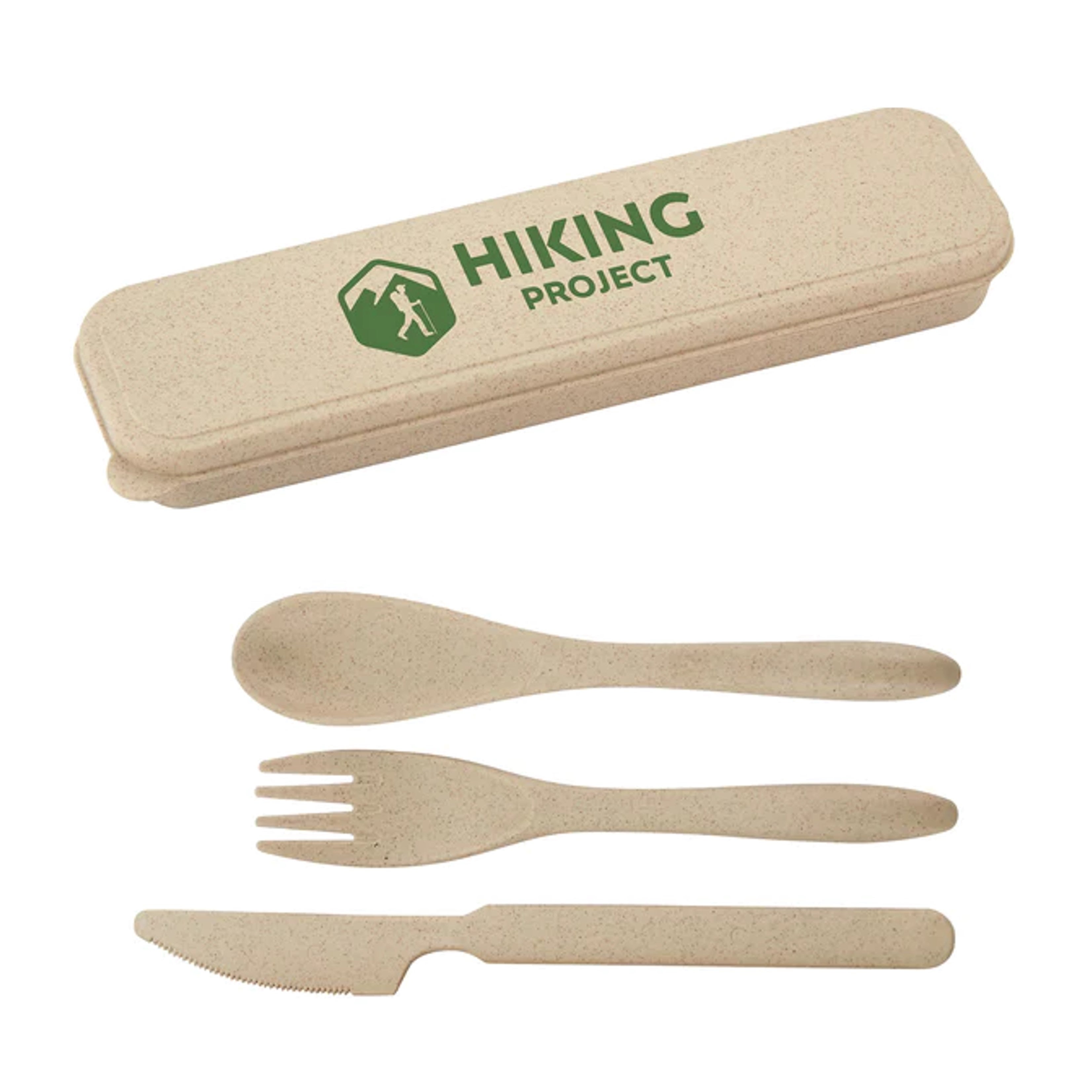 Wheat Straw Cutlery Set in Travel Case 