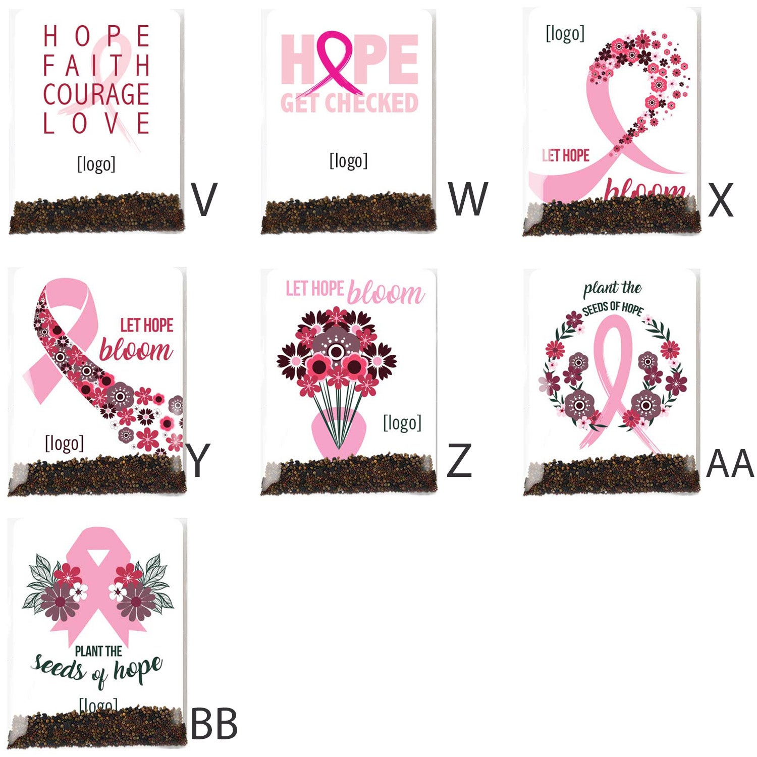 Breast Cancer Awareness Flower Seed Packets | USA Made | Recycled