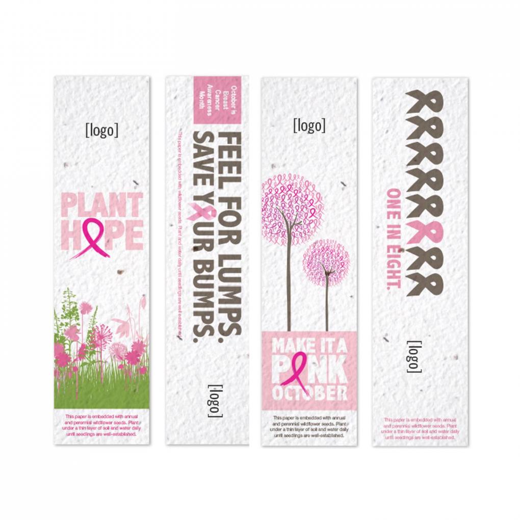 Breast Cancer Awareness Seeded Plantable Bookmarks | USA Made