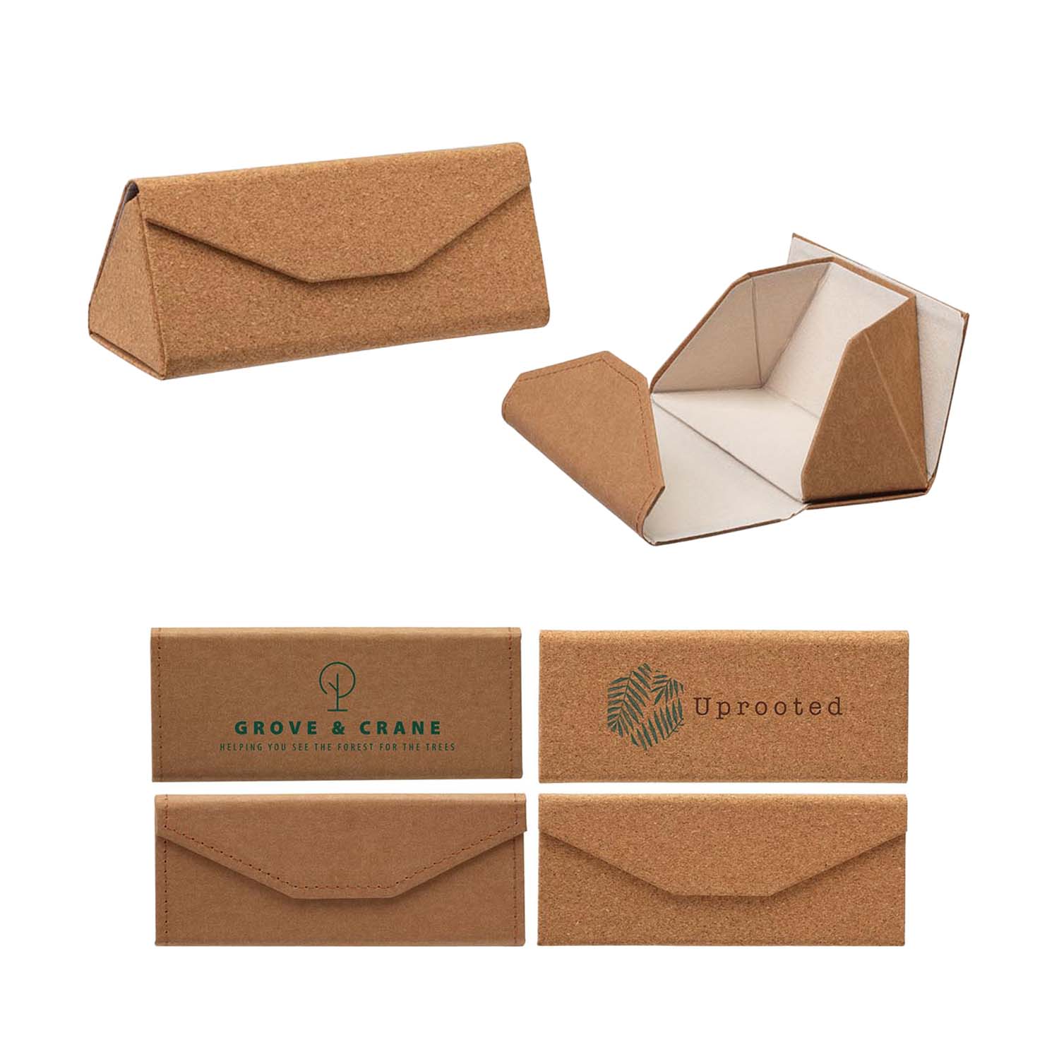 Collapsible Tri-Fold Eyewear Case | Recyclable | Cork