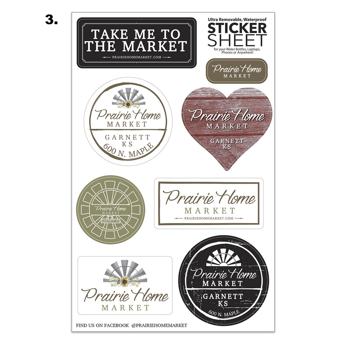 Decal Sticker Sheet | USA Made | Full Color | 7" x 11"