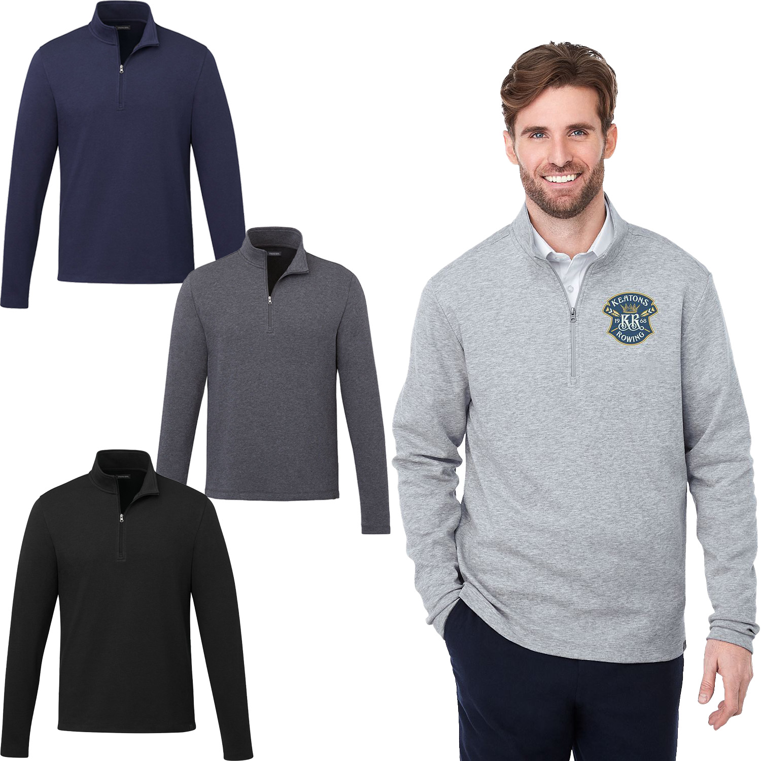 Men's Sustainable Eco Knit Quarter Zip | Recycled