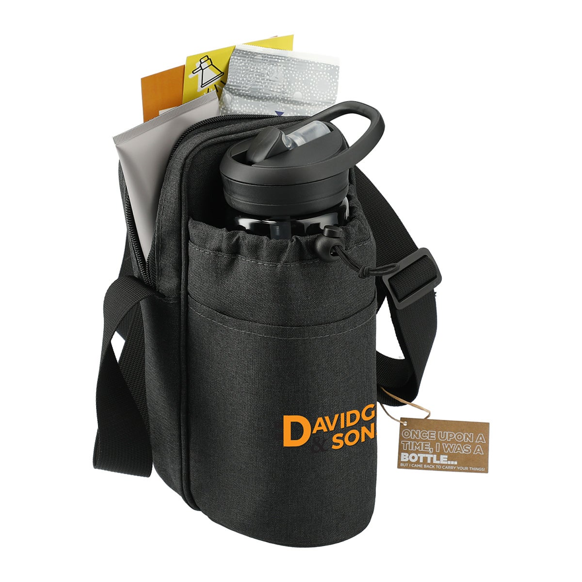 RPET Bottle Sling with Accessory Pouch