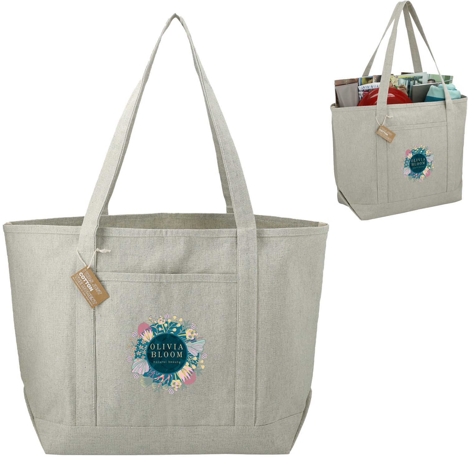 Recycled Cotton Boat Tote 14x21