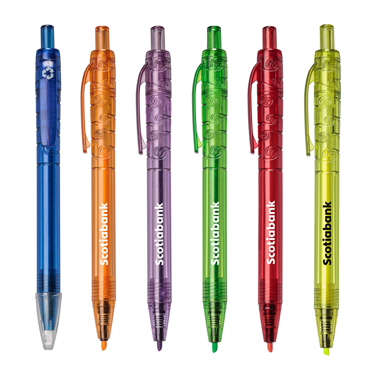 Recycled rPET Clicker Highlighter Pen