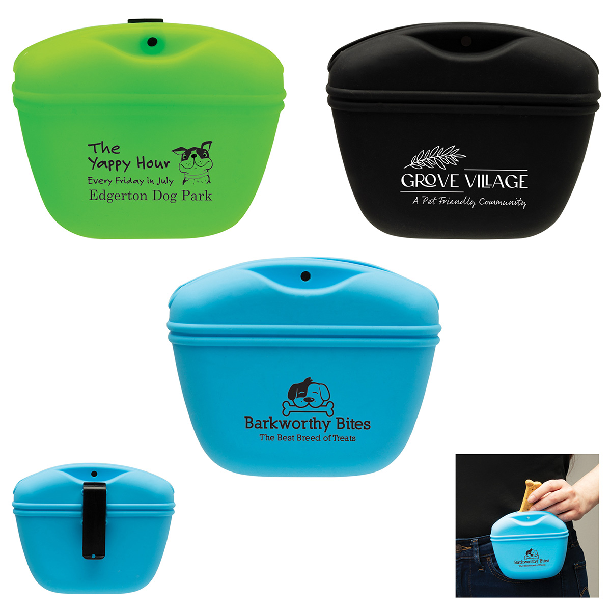 Custom Silicone Pet Treat Pouch | Reusable