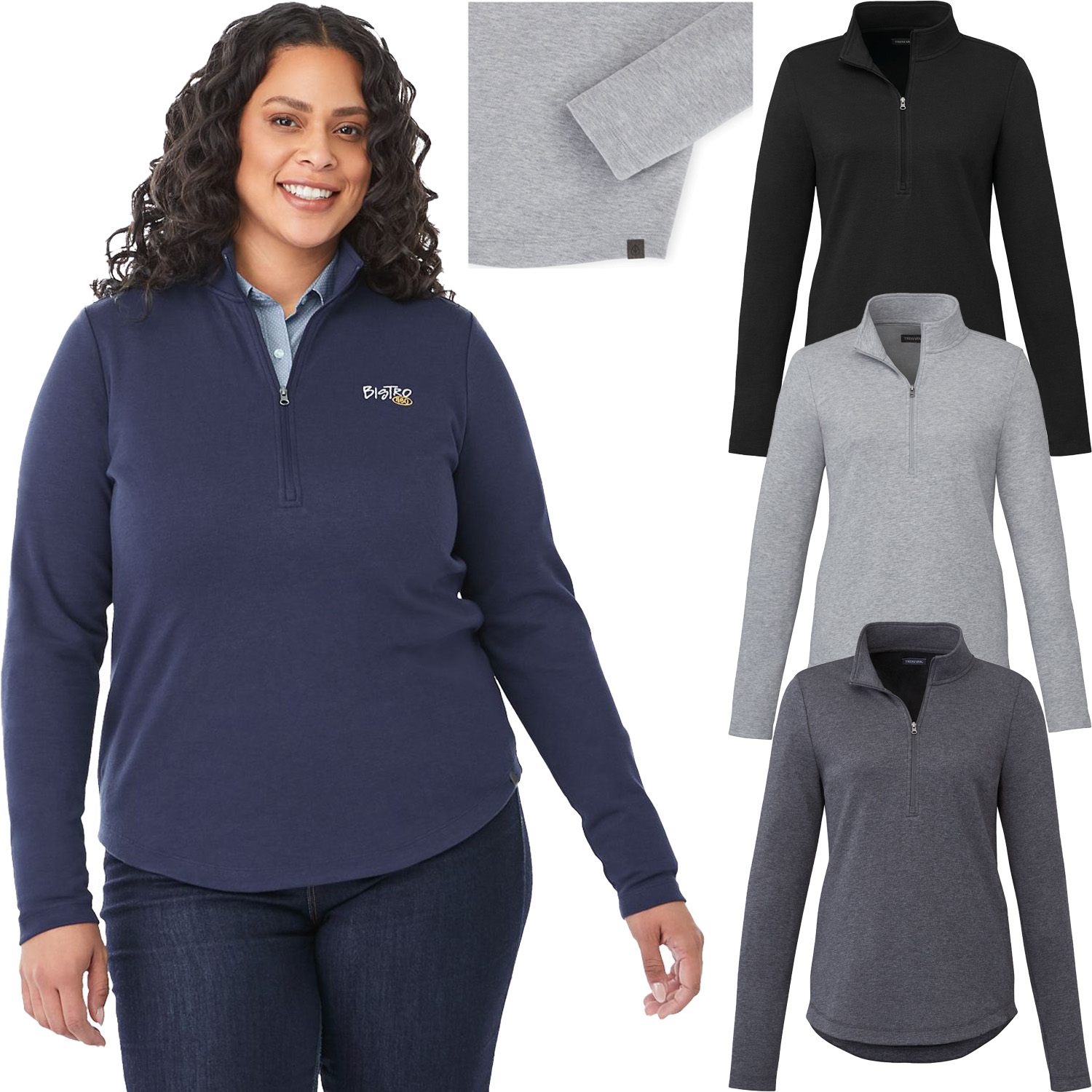 Women's Sustainable Eco Knit Quarter Zip | Recycled