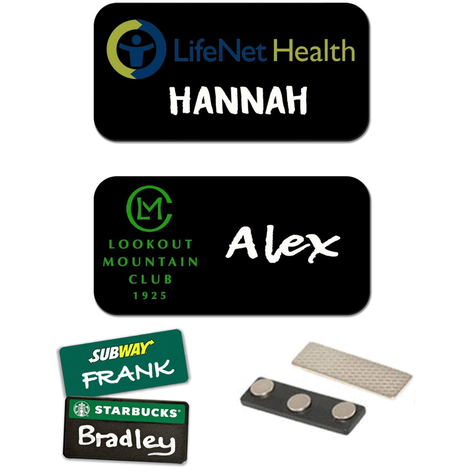 Chalkboard Name Badges with Magnetic Back | Reusable 