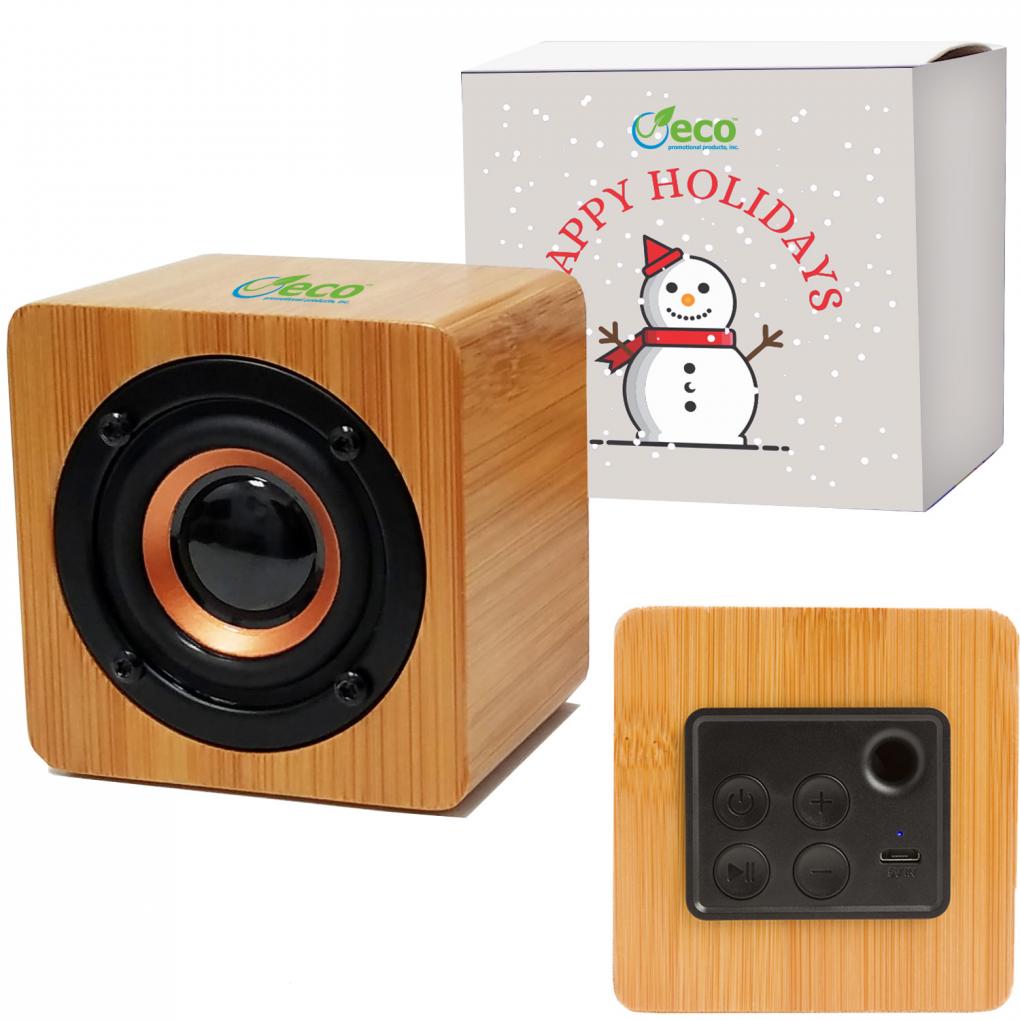 Bamboo Wireless Bluetooth Speaker | Custom Packaging Holiday