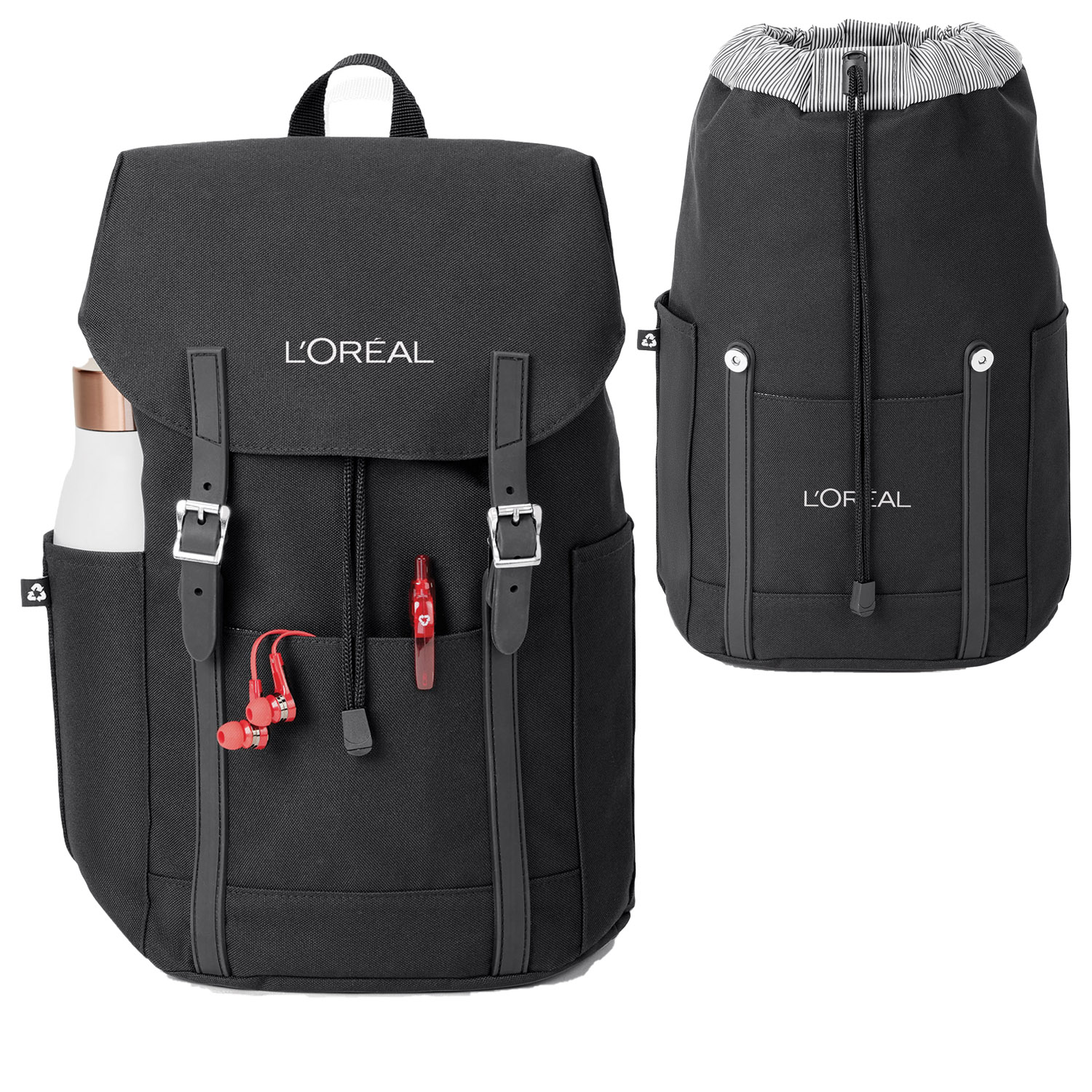 Mini Recycled Flip Top Backpack | 10x6x14