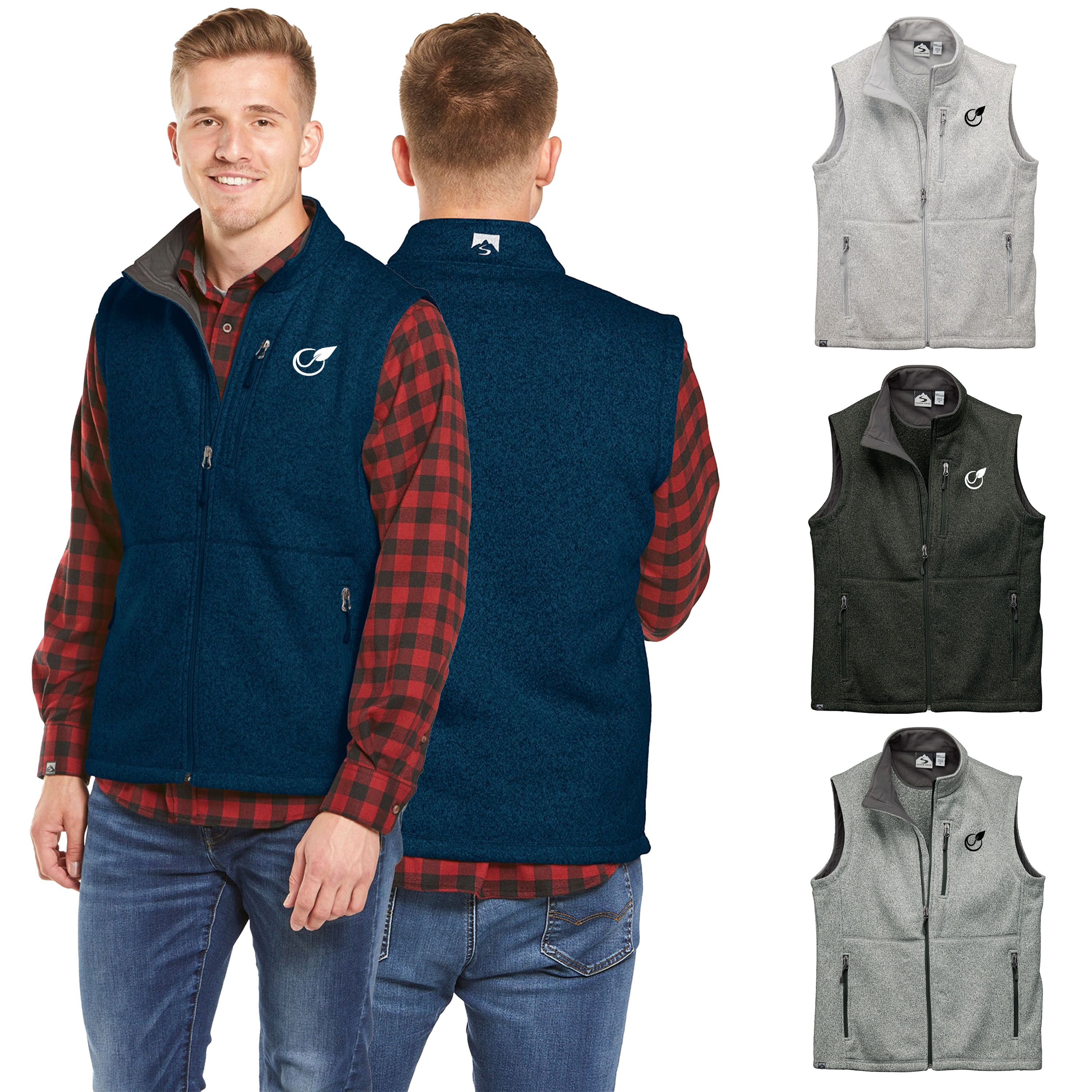 Above and Beyond Recycled Full Zip Vest  Mens