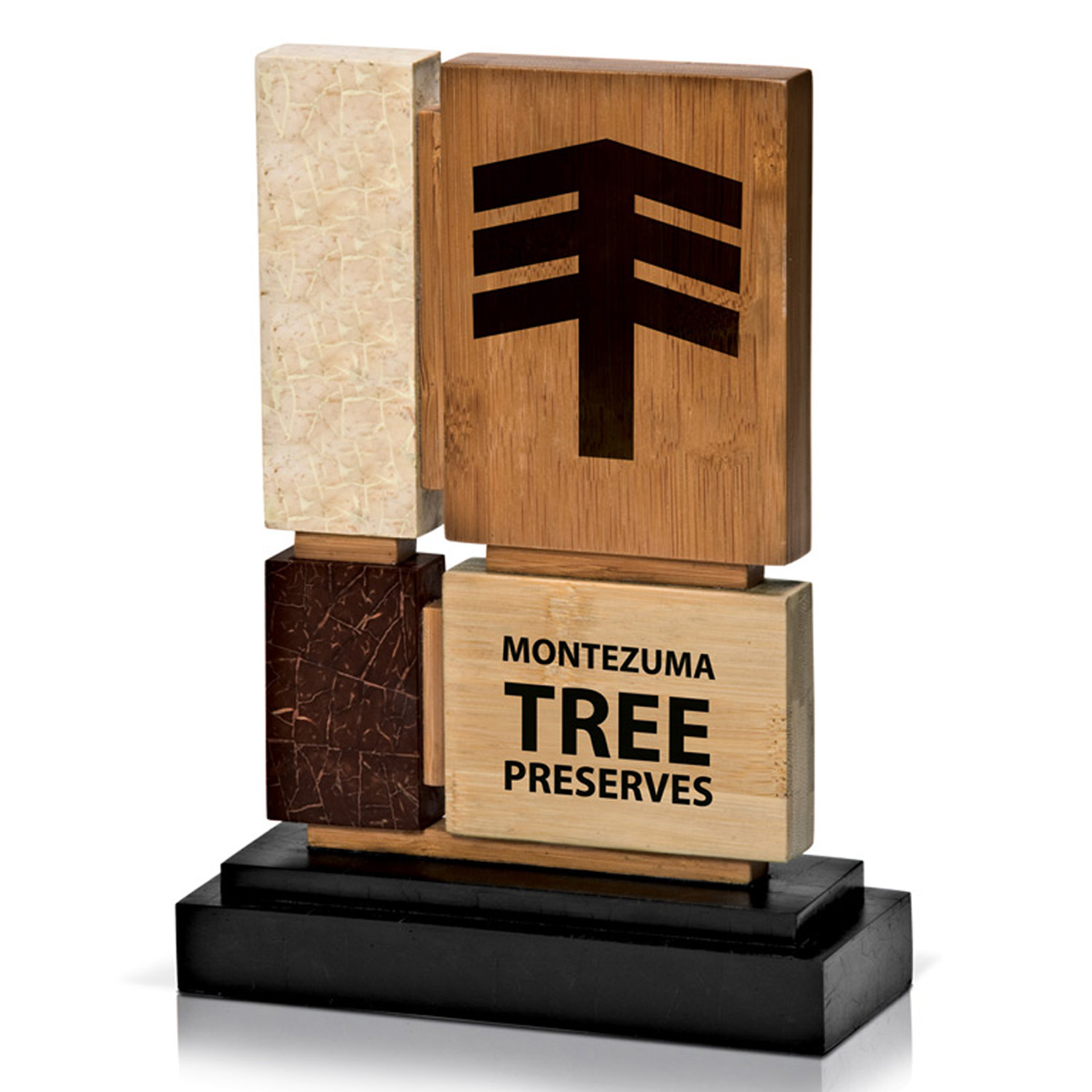 Coco and Natural Bamboo with Coconut Shell Base Award | 8" x 10"