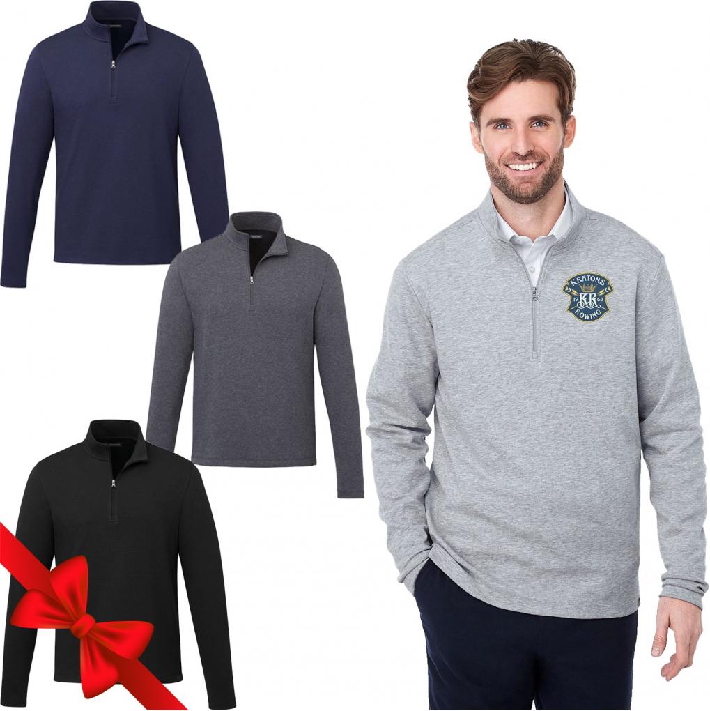 Men's Sustainable Eco Knit Quarter Zip Recycled-holiday