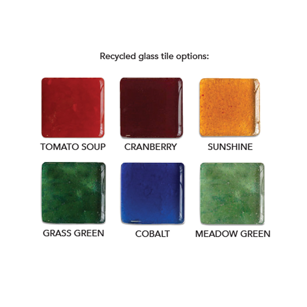Bamboo and Recycled Glass Award |  6" x 7" Tile Colors 