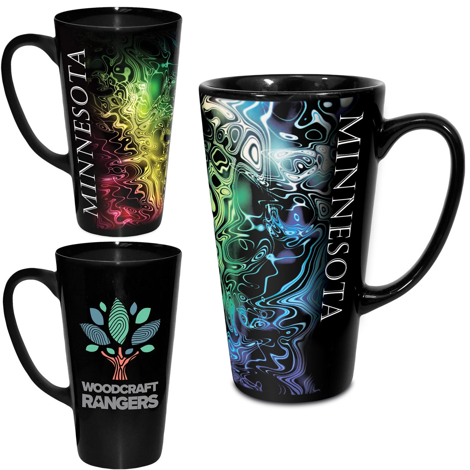 Tall Ceramic Mug | Black | Full Color Sublimation | 16 oz