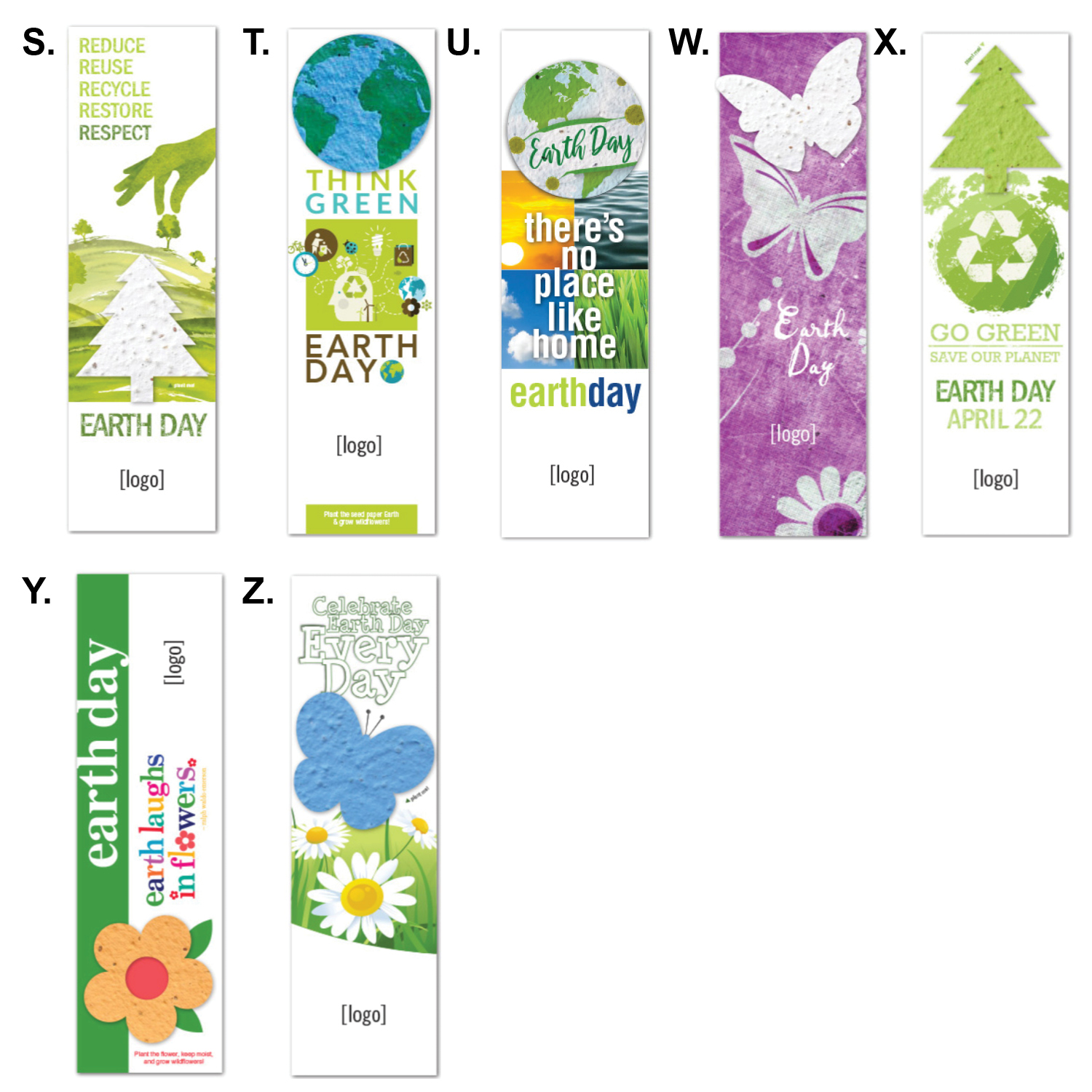 Earth Day USA Made Bookmarks With Seeded Plantable Shape