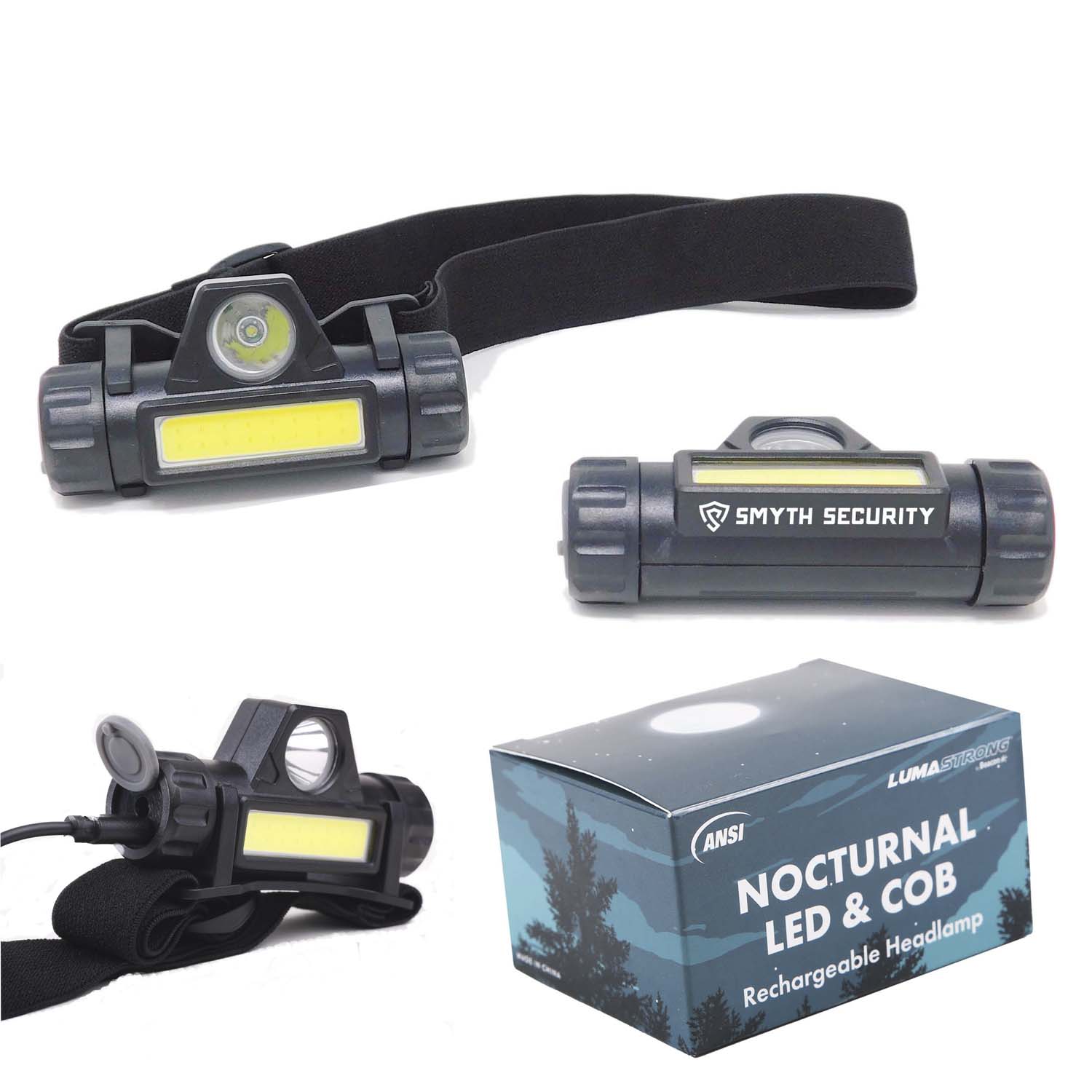 Rechargeable LED and COB Headlamp