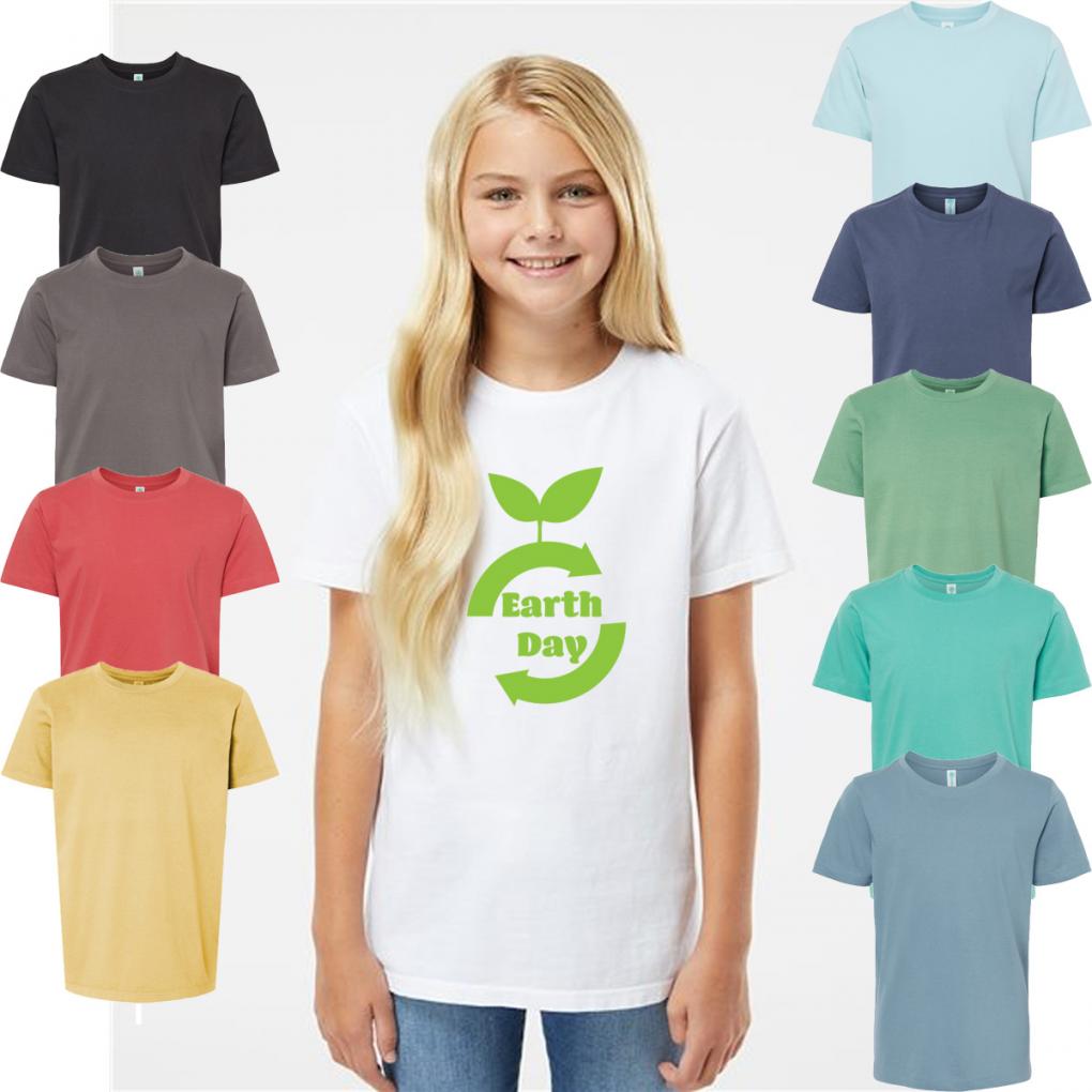 Earth Day 100% Organic Soft Cotton Youth T-Shirt