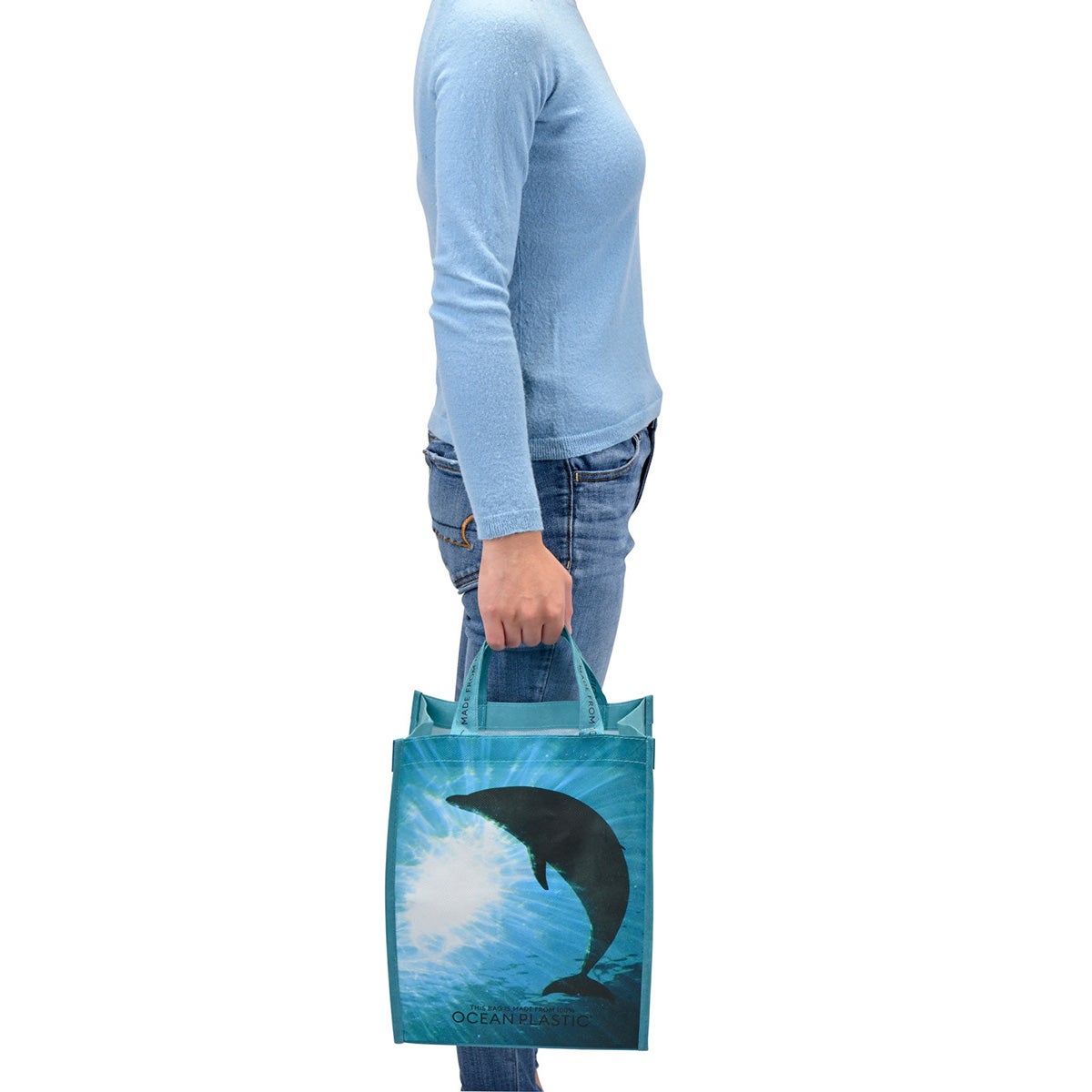 100% Recycled Ocean Plastic Tote Bag | 12x10x8