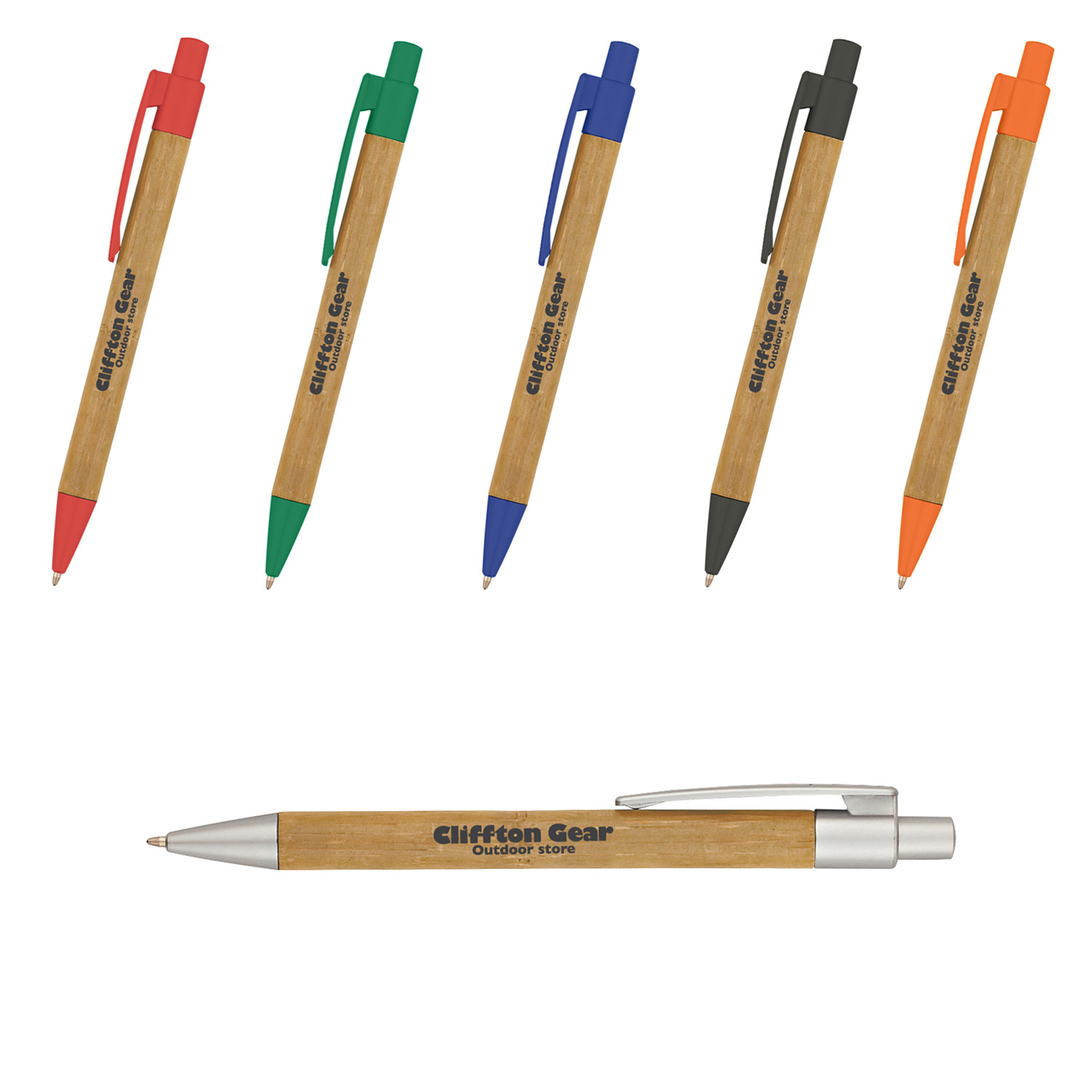 Bamboo Clicker Pen | Reusable