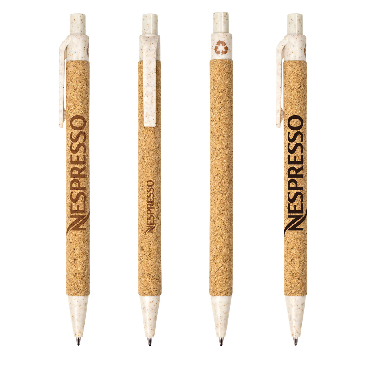 Custom Cork and Recycled Wheat Husk Pen | Reusable